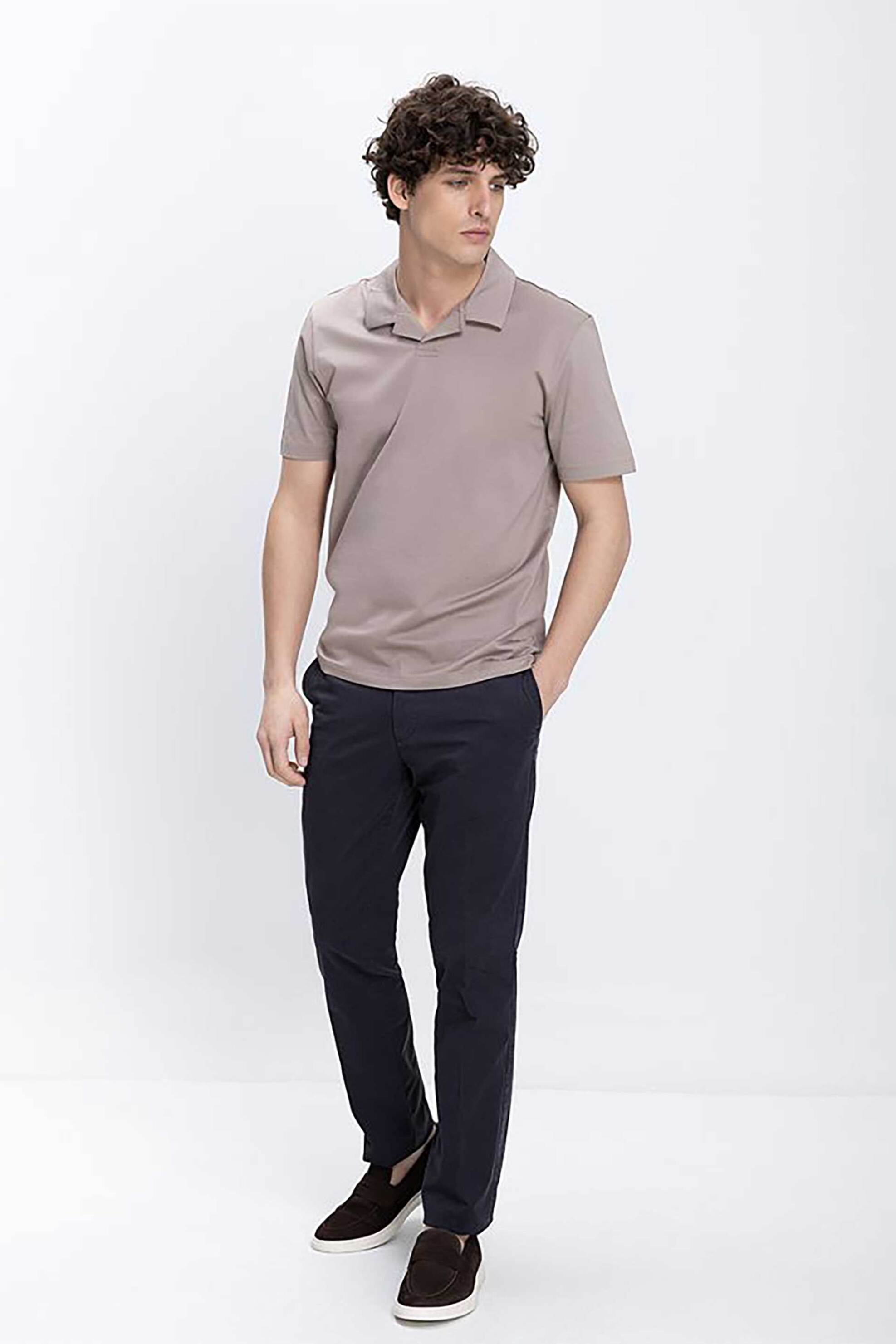 Kaiser Hoff ανδρικό παντελόνι chino Regular Fit - D124001321107100 Μπλε Σκούρο