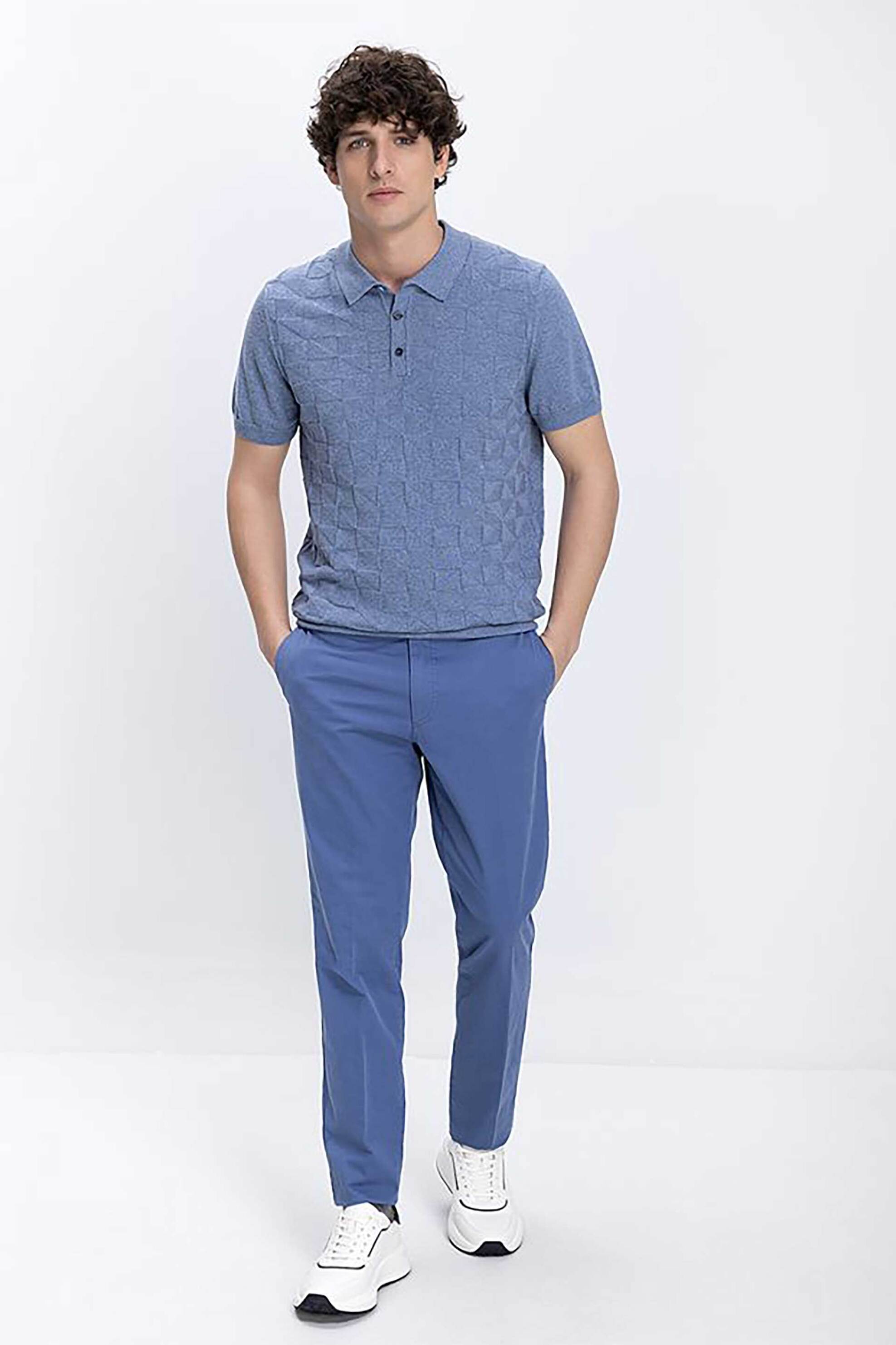 Kaiser Hoff ανδρικό παντελόνι chino Regular Fit - D124001321113100 Μπλε