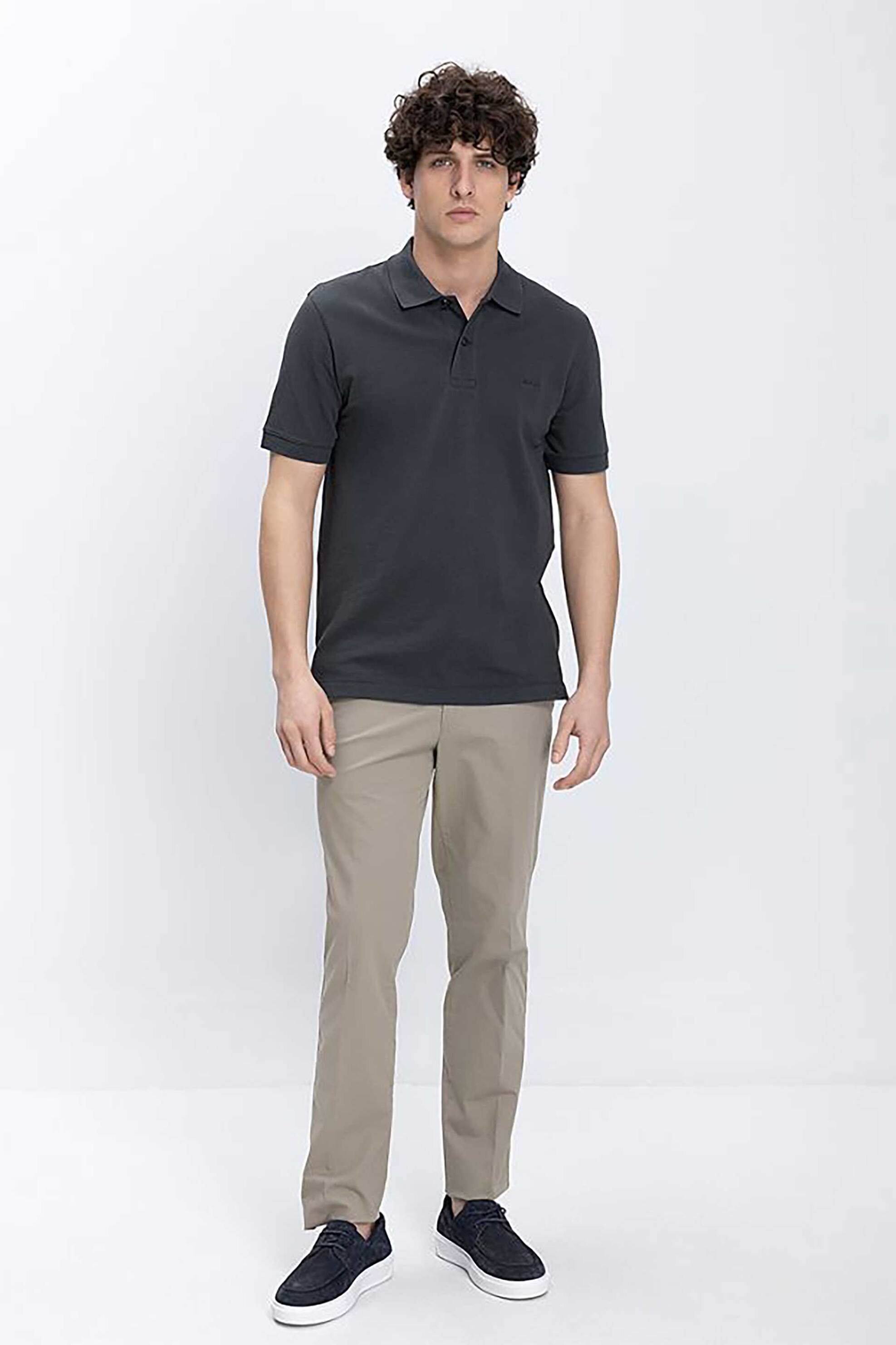 Kaiser Hoff ανδρικό παντελόνι chino Regular Fit - D124001321504100 Χακί