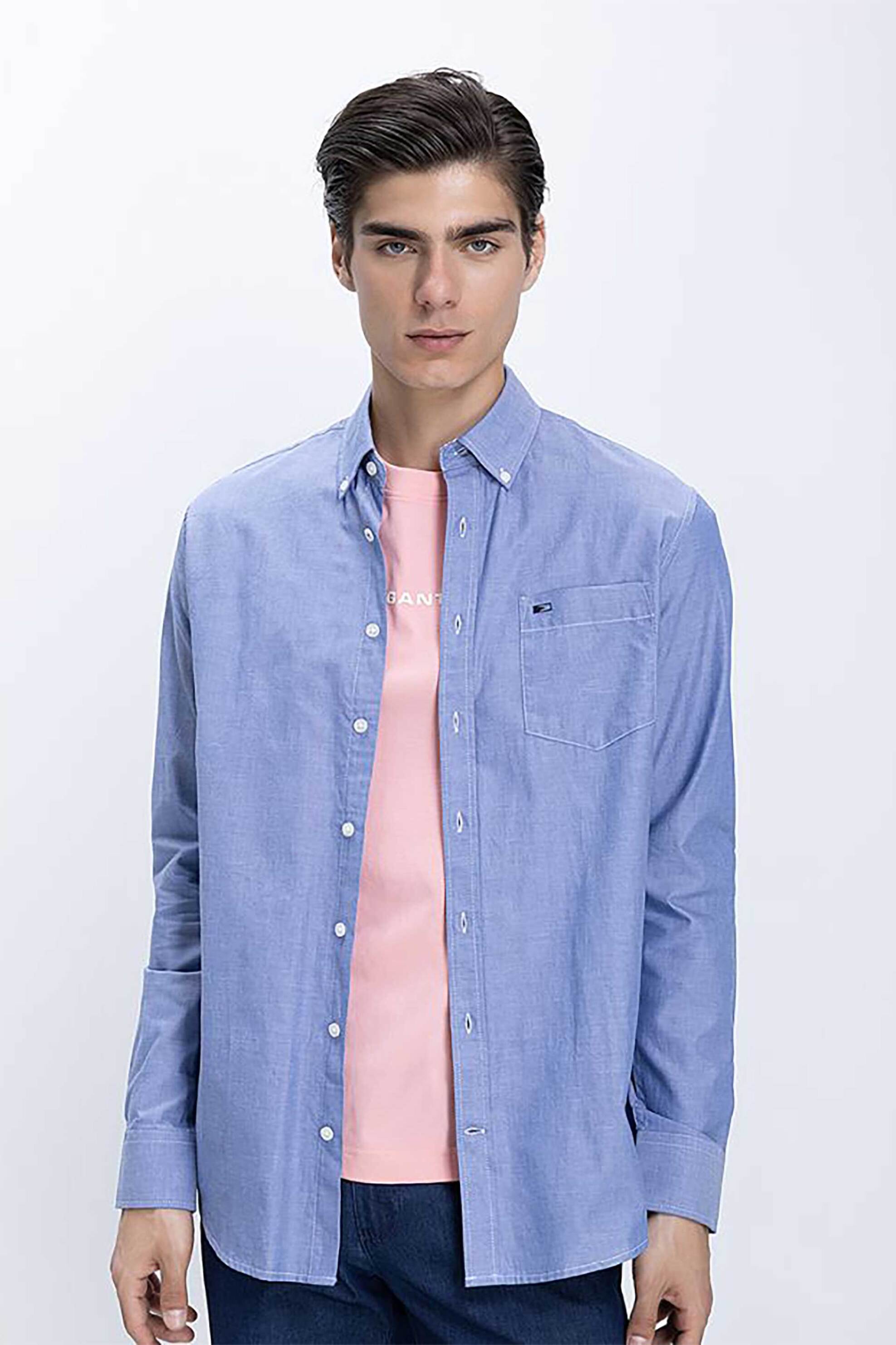 Basefield ανδρικό overshirt Regular Fit - D254001941106101 Μπλε