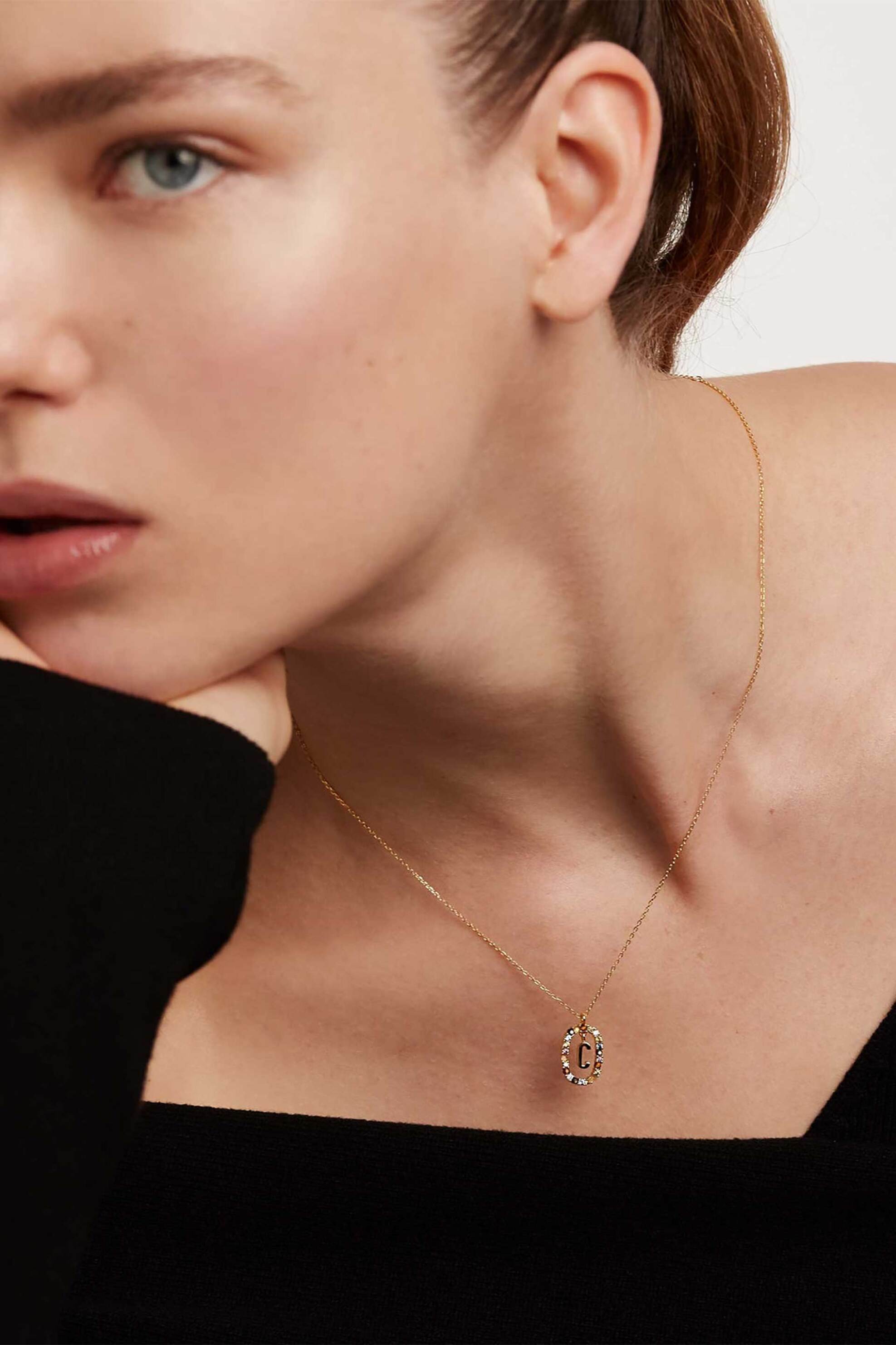 PDPAOLA γυναικείο κολιέ "Letter C" - CO01-262-U φωτογραφία