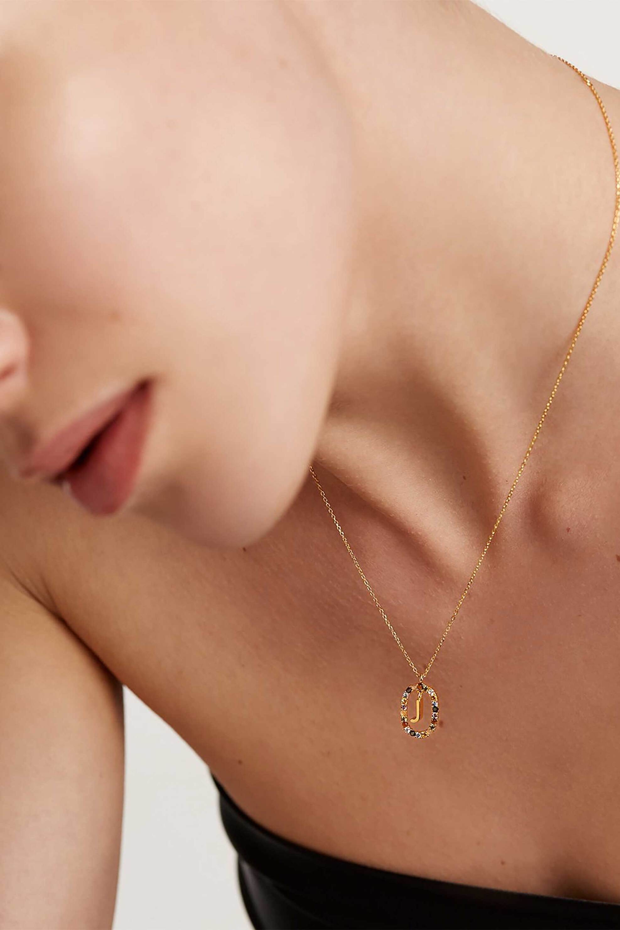 PDPAOLA γυναικείο κολιέ "Letter J" - CO01-269-U φωτογραφία