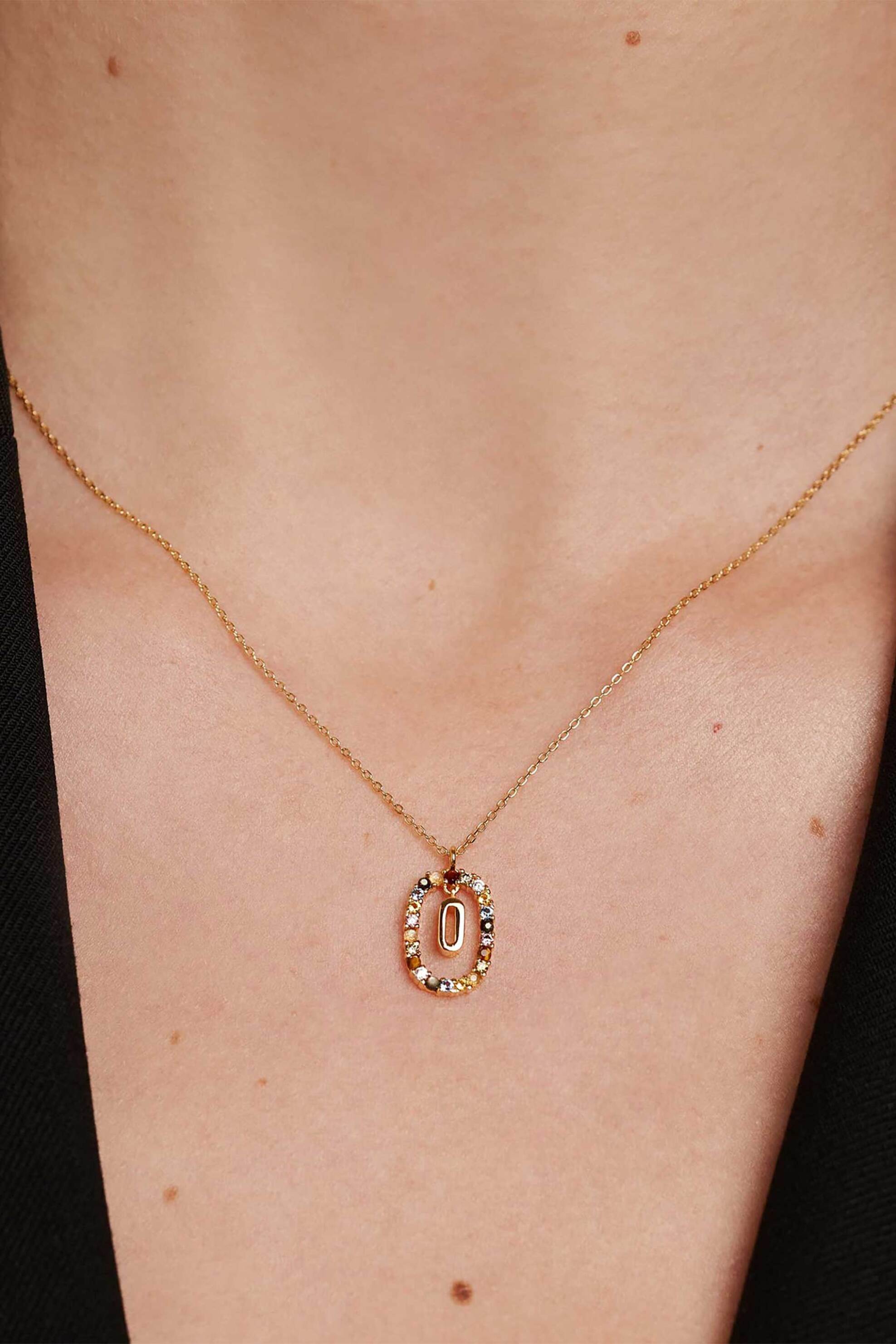 PDPAOLA γυναικείο κολιέ "Letter O" - CO01-274-U φωτογραφία