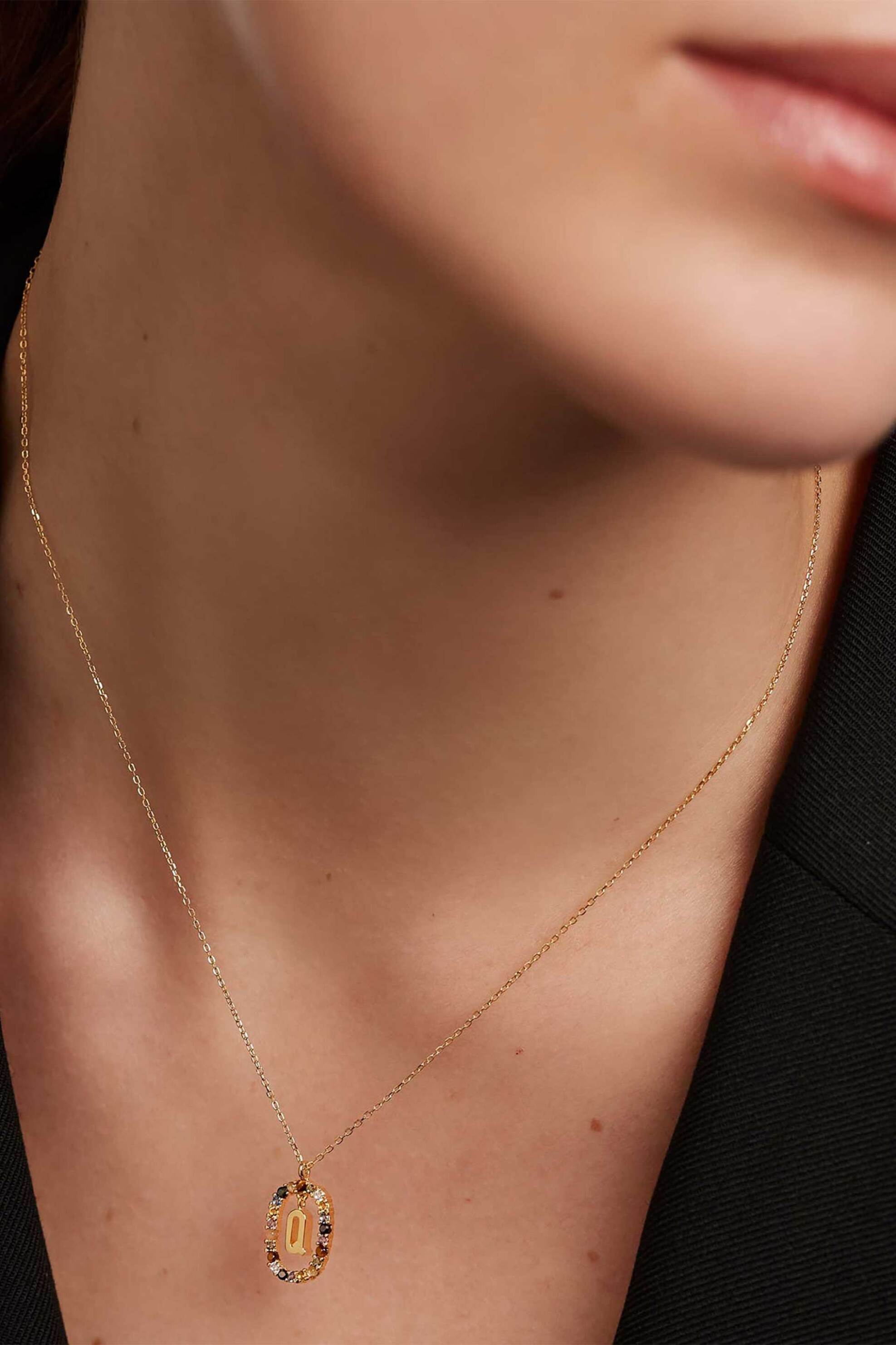 PDPAOLA γυναικείο κολιέ "Letter Q" - CO01-276-U φωτογραφία