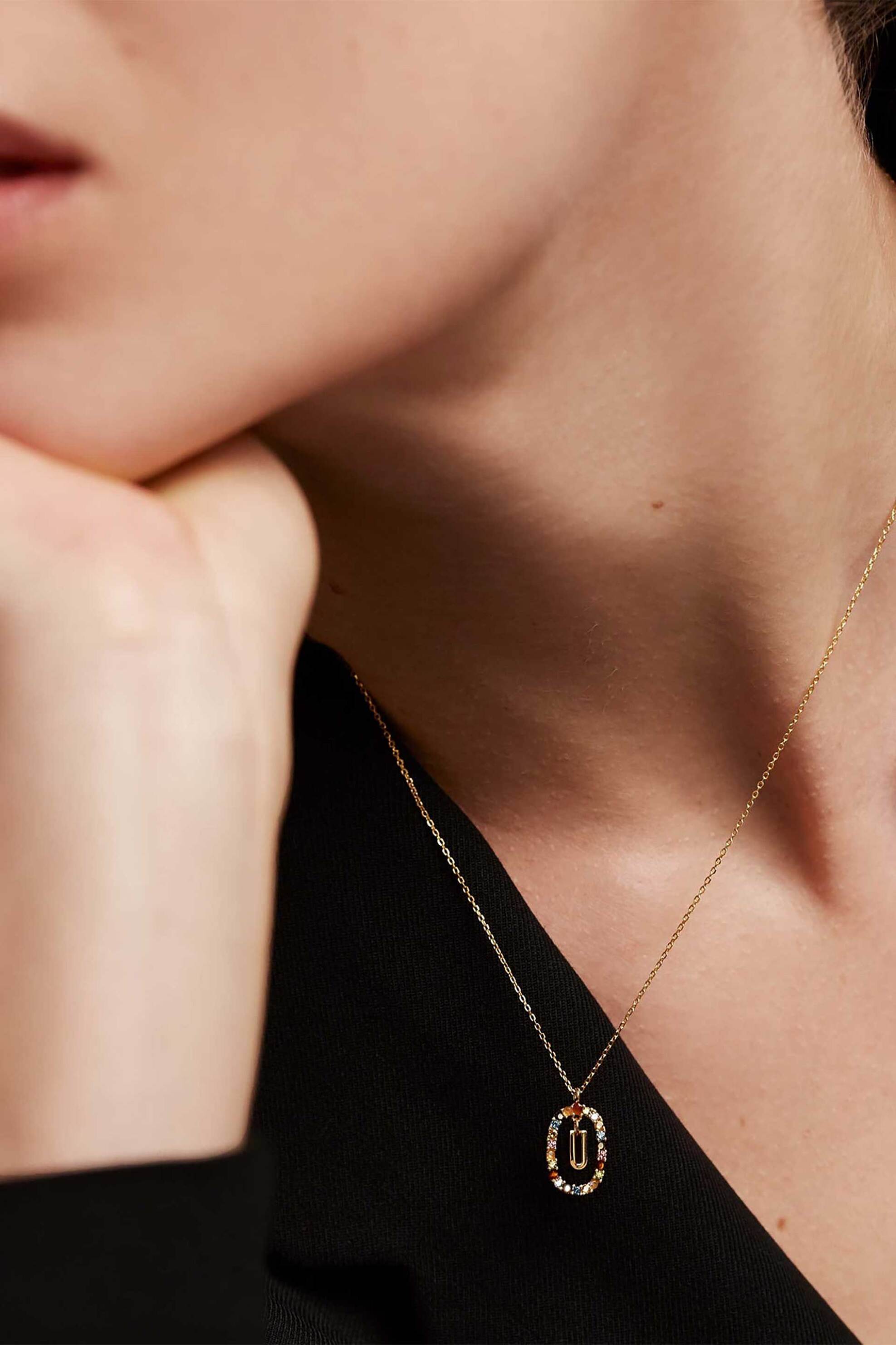 PDPAOLA γυναικείο κολιέ "Letter U" - CO01-280-U φωτογραφία