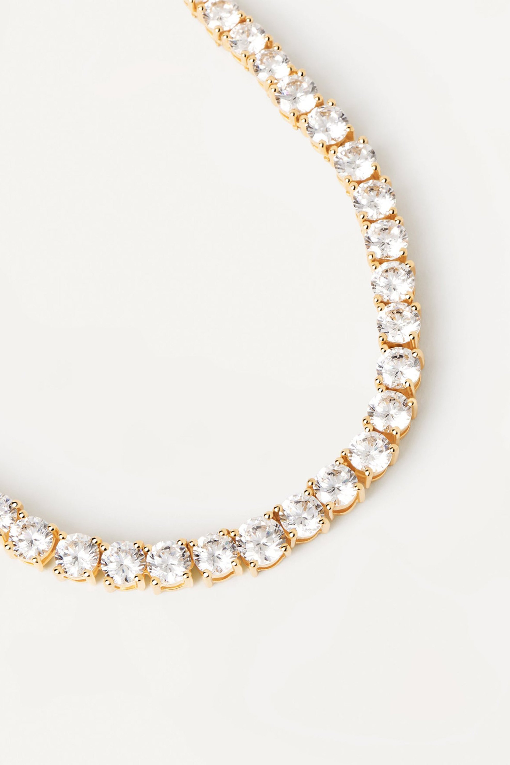 PDPAOLA γυναικείο κολιέ με λευκά ζιργκόν "Tennis Supreme" - CO01-503-U φωτογραφία