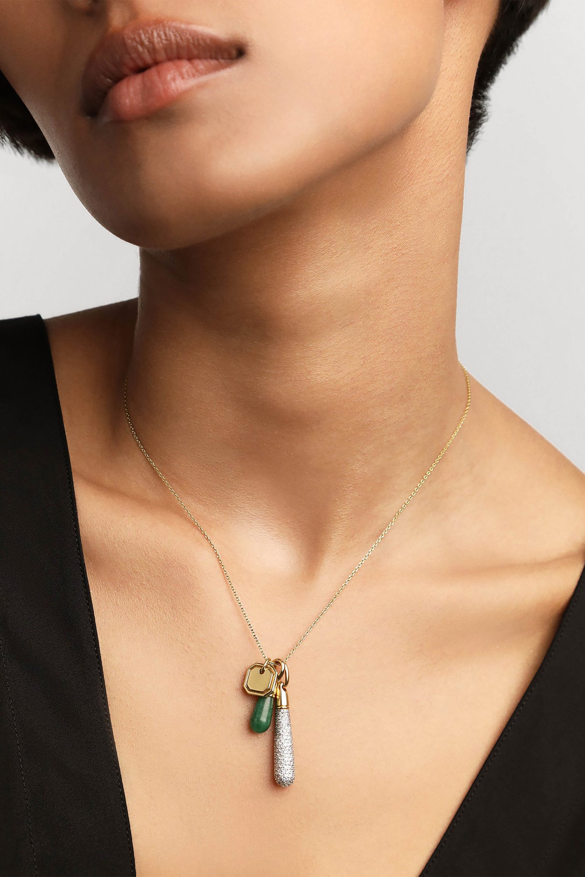 PDPAOLA γυναικείο μενταγιόν "Green Aventurine Drop" - CO01-791-U φωτογραφία