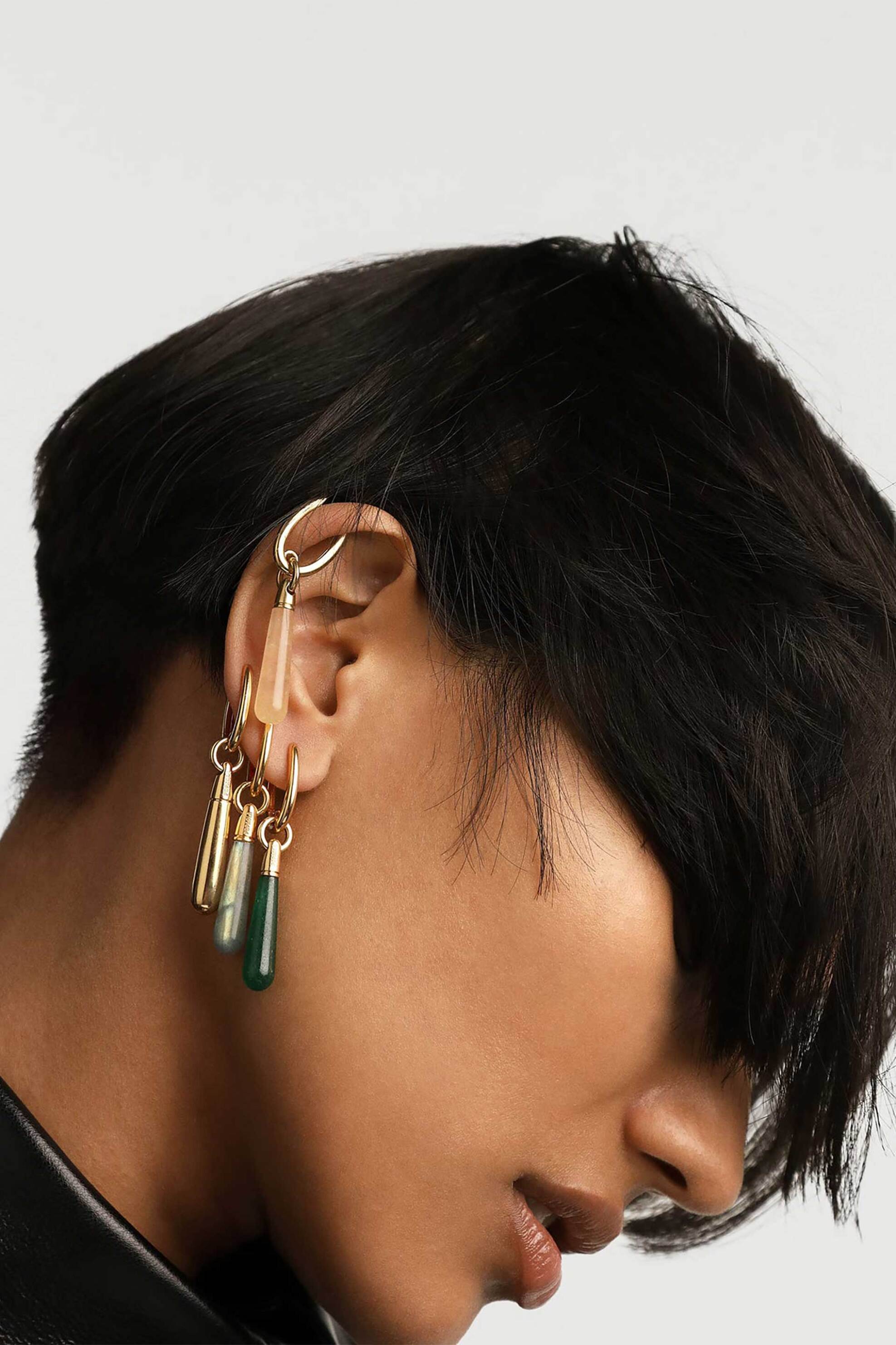 PDPAOLA γυναικείο μονό σκουλαρίκι "Yellow Aventurine Large Jupiter" - PG01-090-U φωτογραφία