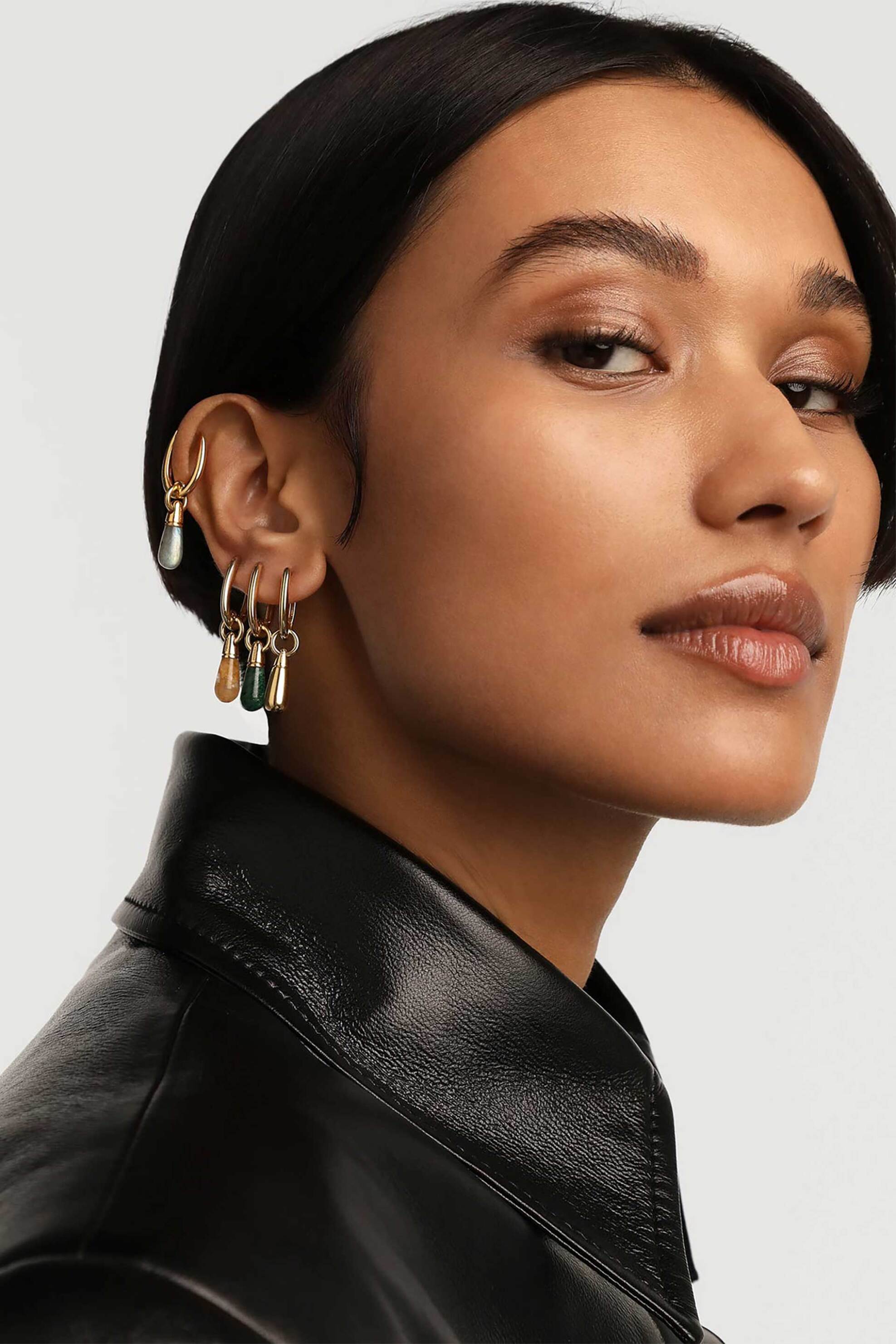 PDPAOLA γυναικείο μονό σκουλαρίκι "Yellow Aventurine Jupiter" - PG01-095-U φωτογραφία