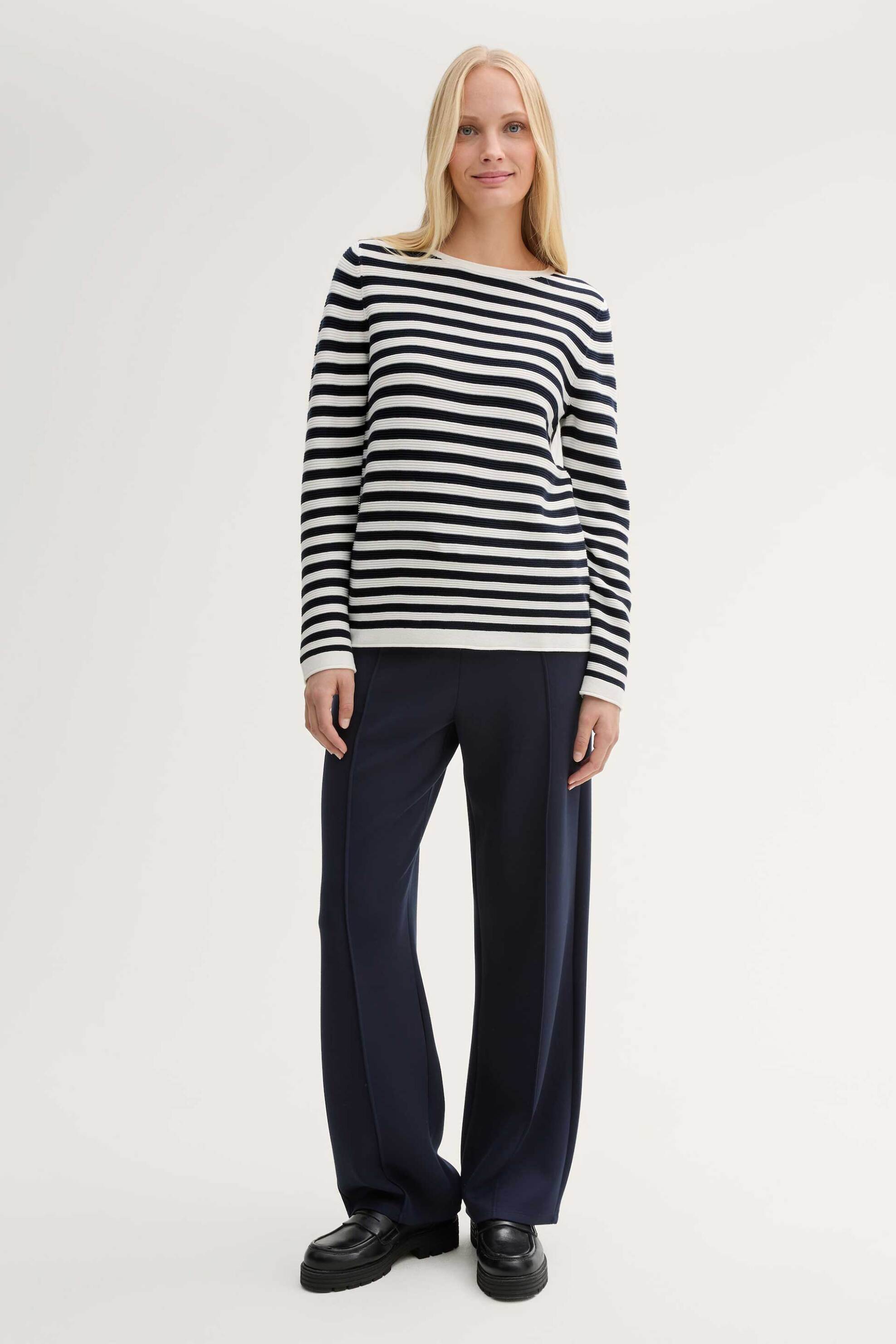 Tom Tailor γυναικείο πουλόβερ με ριγέ σχέδιο Regular Fit - 1016350 Μπλε Σκούρο φωτογραφία