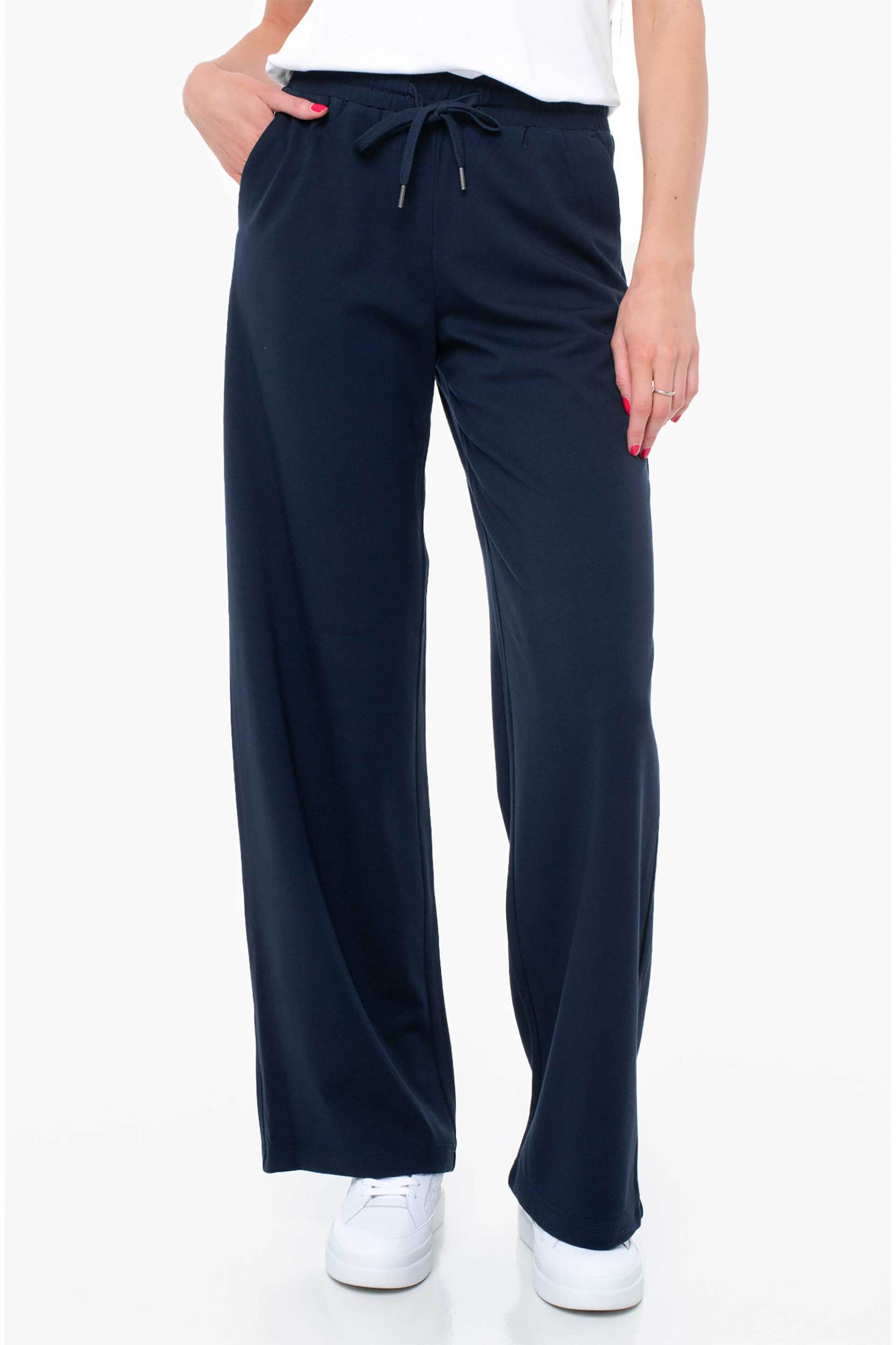 TOM TAILOR Tom Tailor γυναικείο παντελόνι φόρμας μονόχρωμο Regular Fit - 1045835 Μπλε Σκούρο