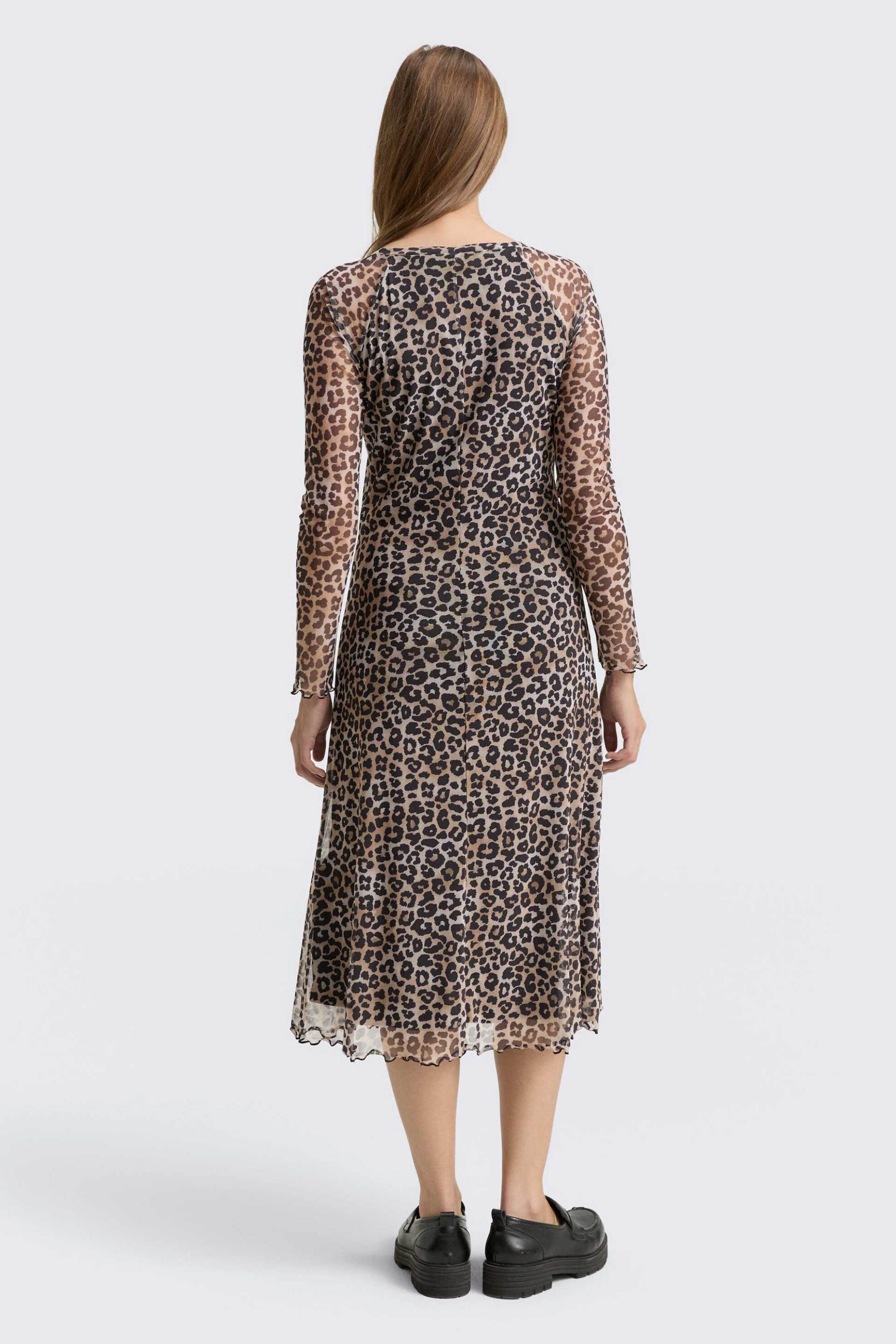Tom Tailor γυναικείο φόρεμα midi με animal print - 1047624 Καφέ φωτογραφία