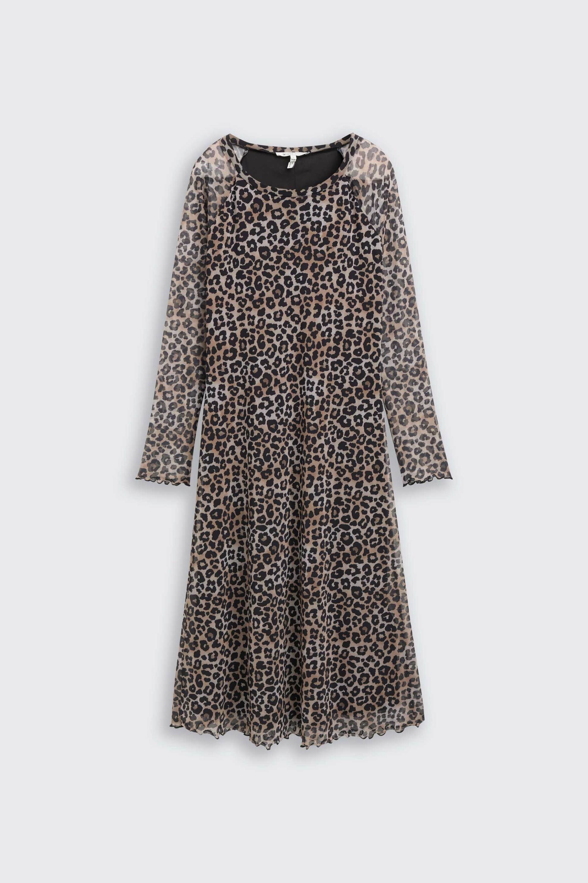 Tom Tailor γυναικείο φόρεμα midi με animal print - 1047624 Καφέ φωτογραφία