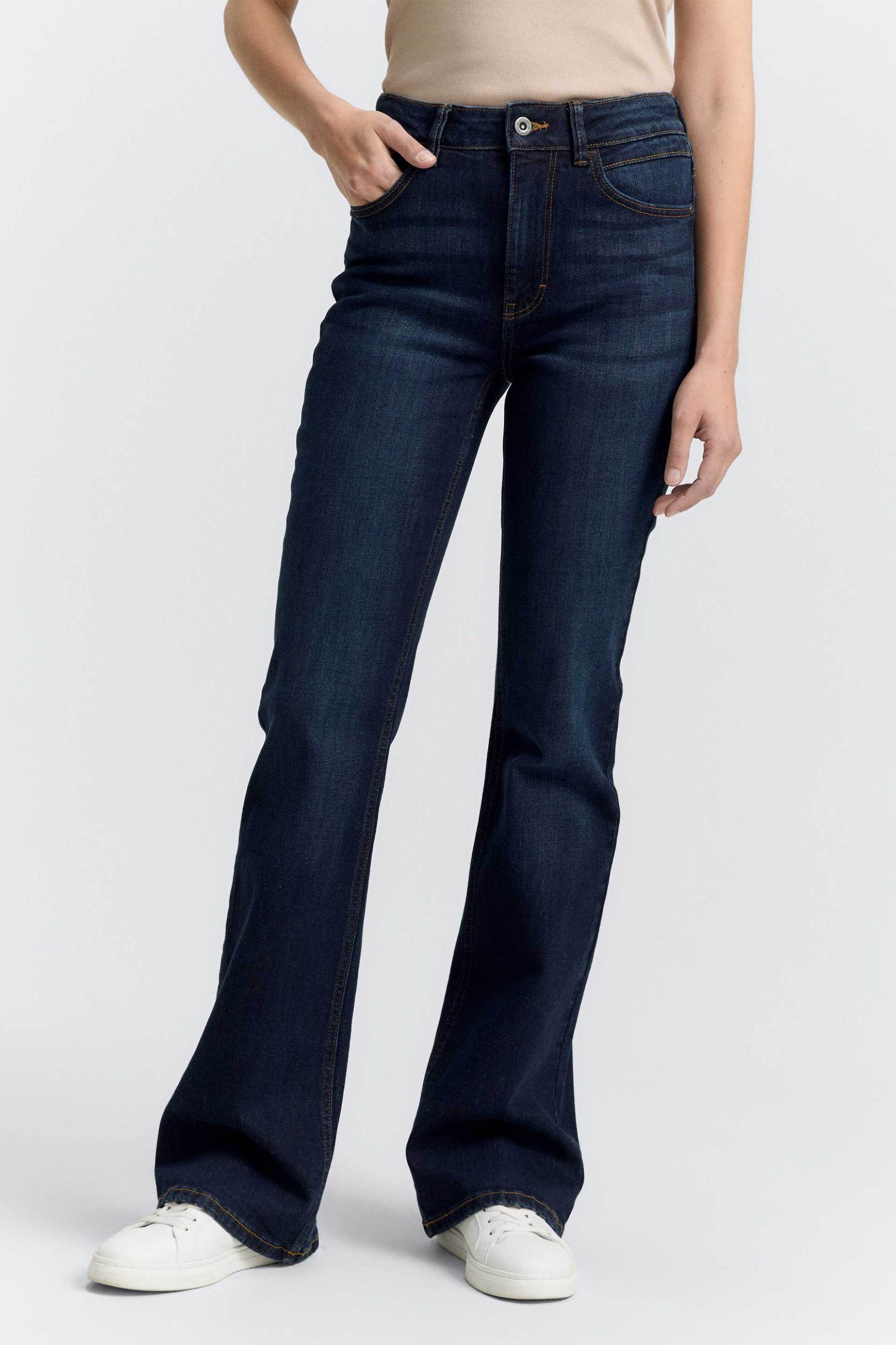 Tom Tailor γυναικείο τζιν παντελόνι πεντάτσεπο Bootcut Fit - 1047842 Denim Blue Σκούρο