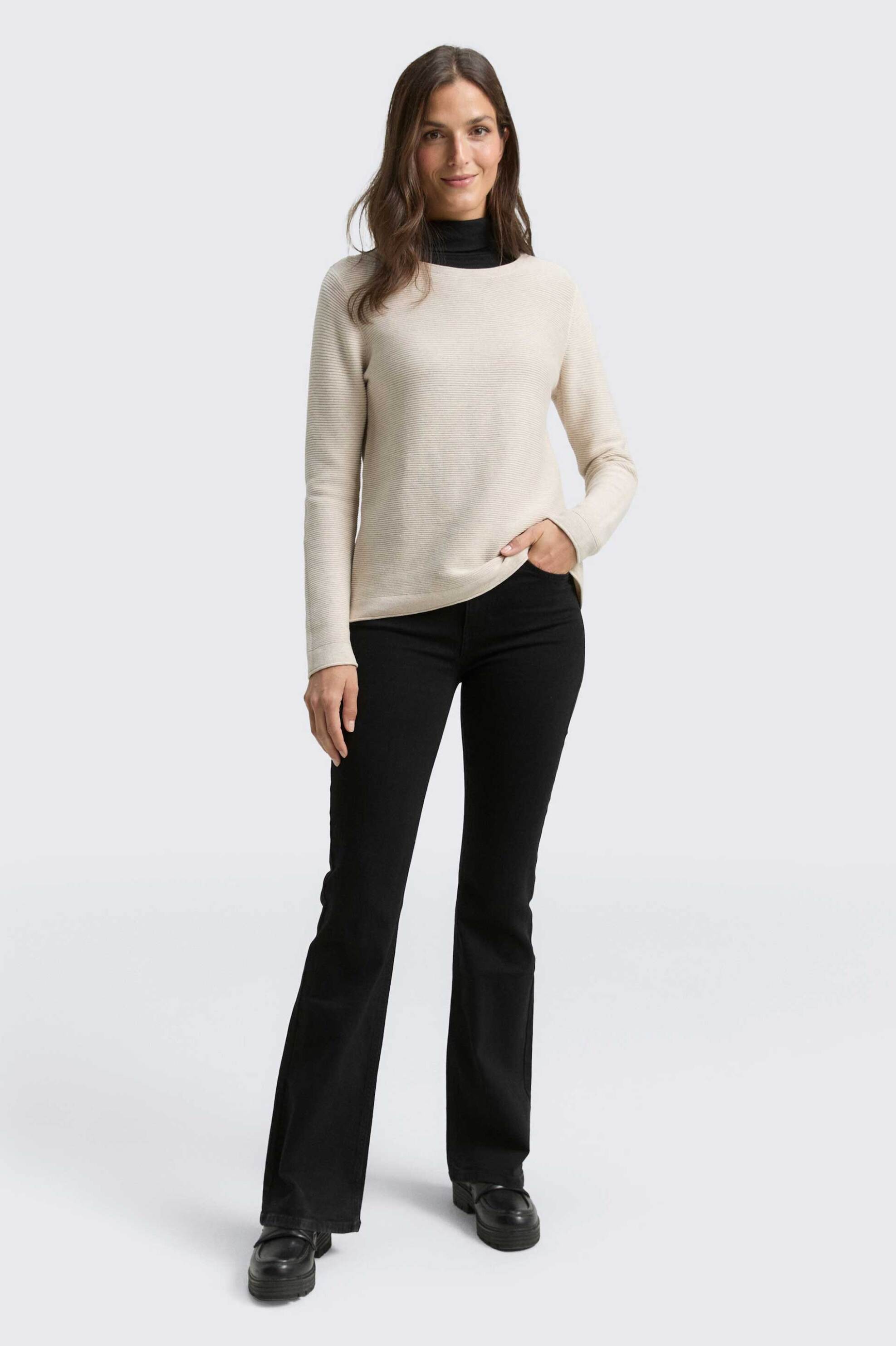 Tom Tailor γυναικείο τζιν παντελόνι πεντάτσεπο Bootcut Fit - 1047842 Μαύρο