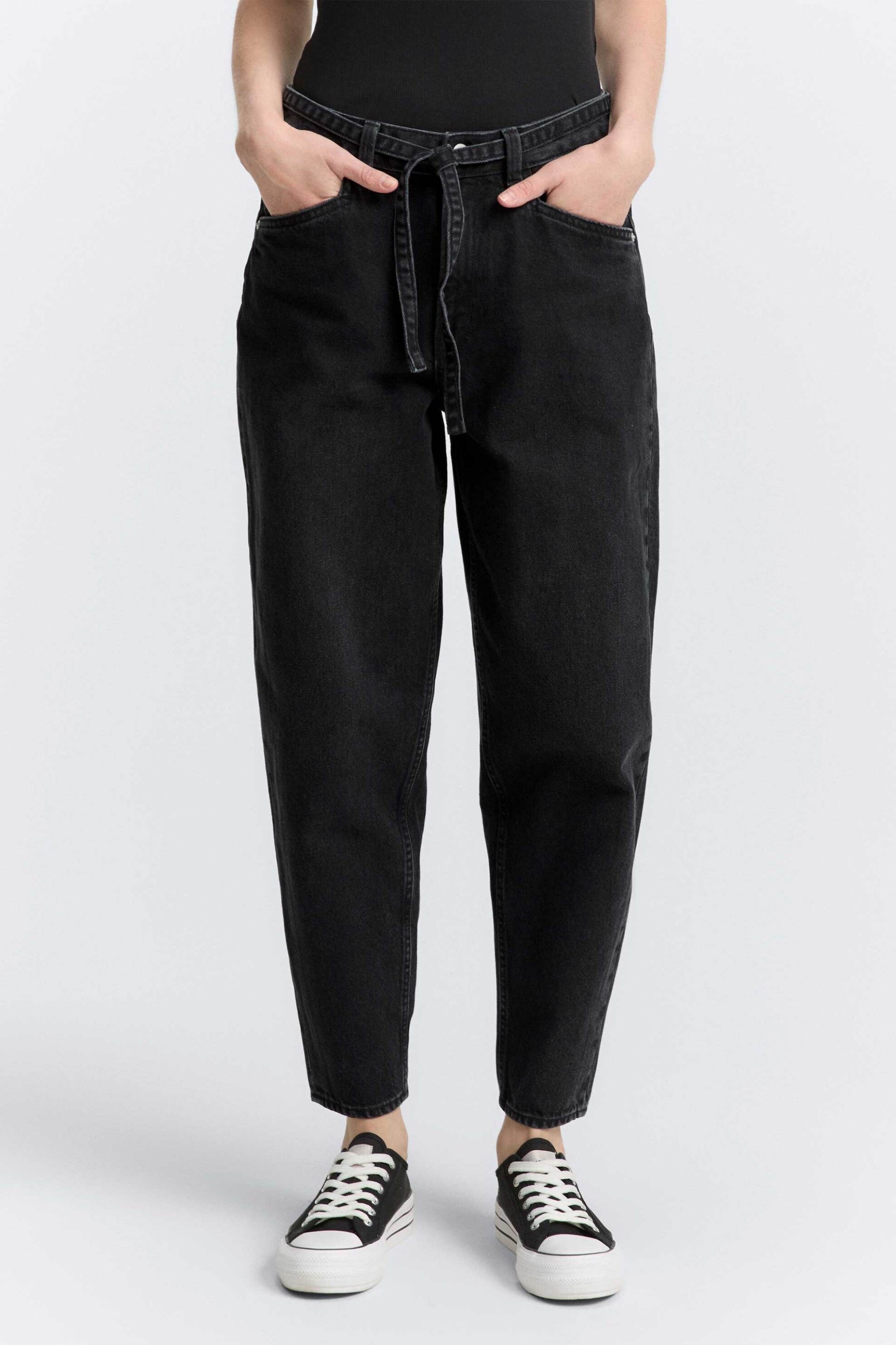 Tom Tailor γυναικείο τζιν παντελόνι με barrel leg - 1048105 Μαύρο φωτογραφία