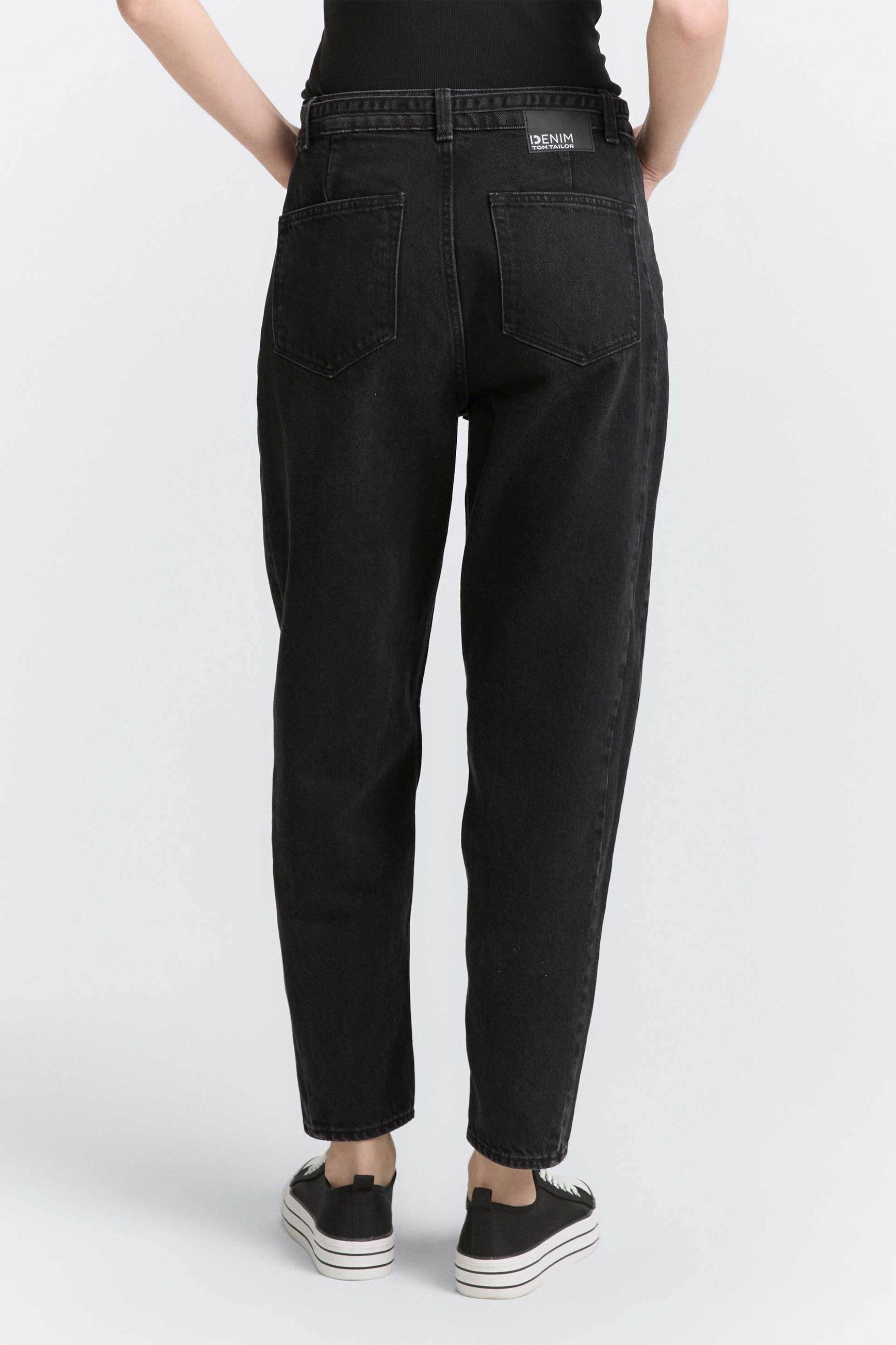 Tom Tailor γυναικείο τζιν παντελόνι με barrel leg - 1048105 Μαύρο φωτογραφία