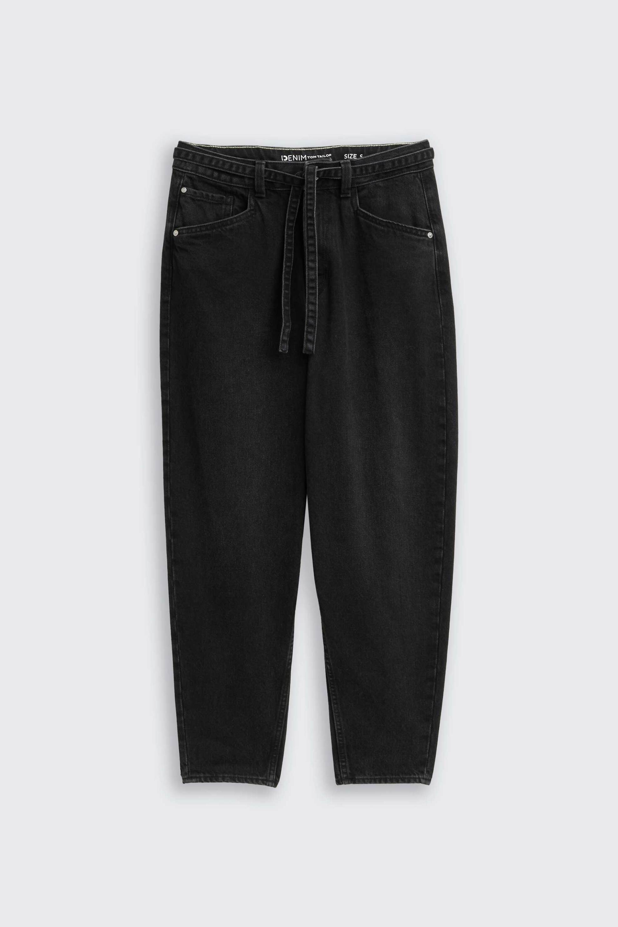 Tom Tailor γυναικείο τζιν παντελόνι με barrel leg - 1048105 Μαύρο φωτογραφία