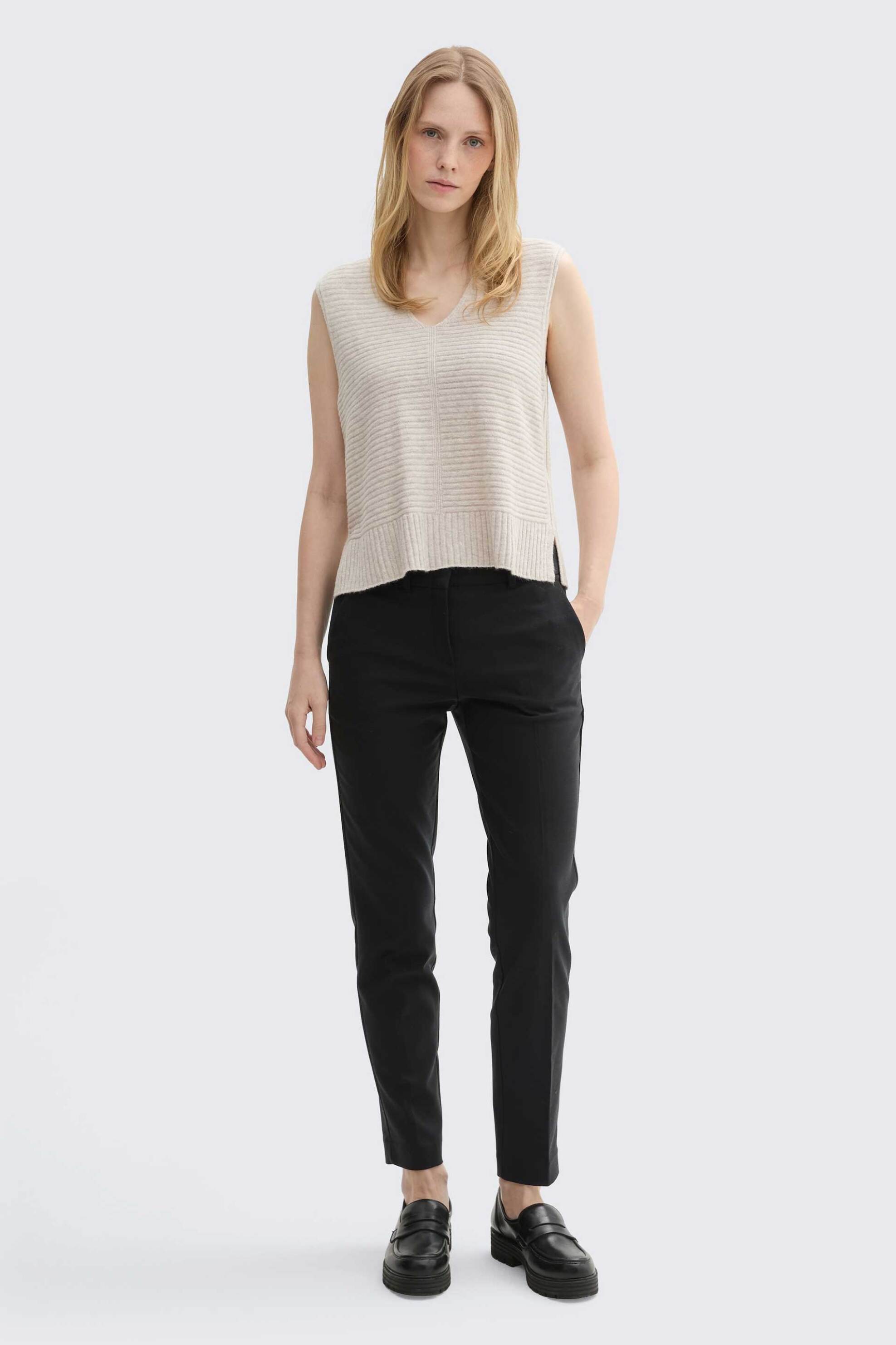 Tom Tailor γυναικείο παντελόνι Slim Fit - 1044864 Μαύρο