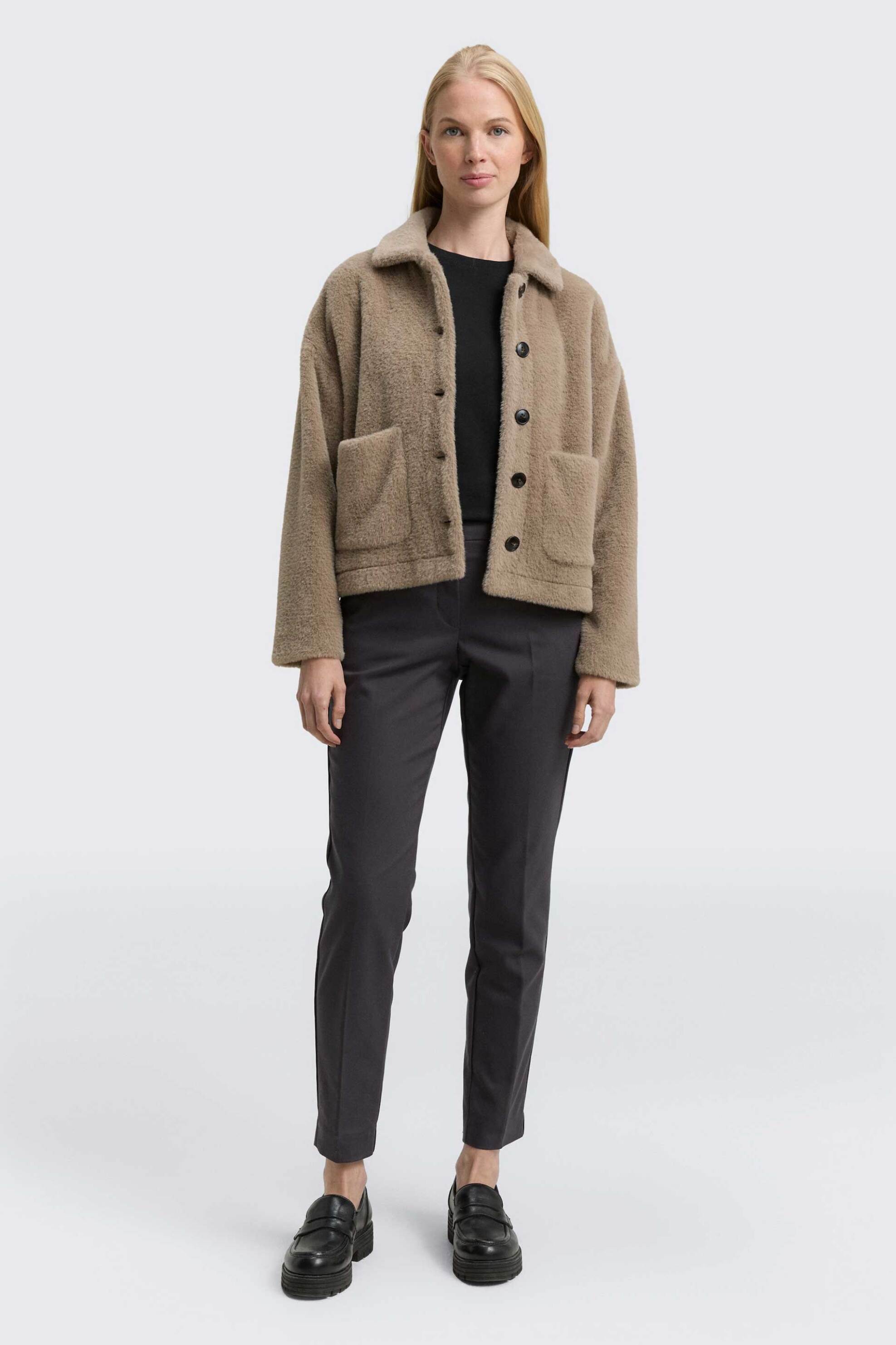 Tom Tailor γυναικείο παντελόνι Slim Fit - 1044864 Γκρι