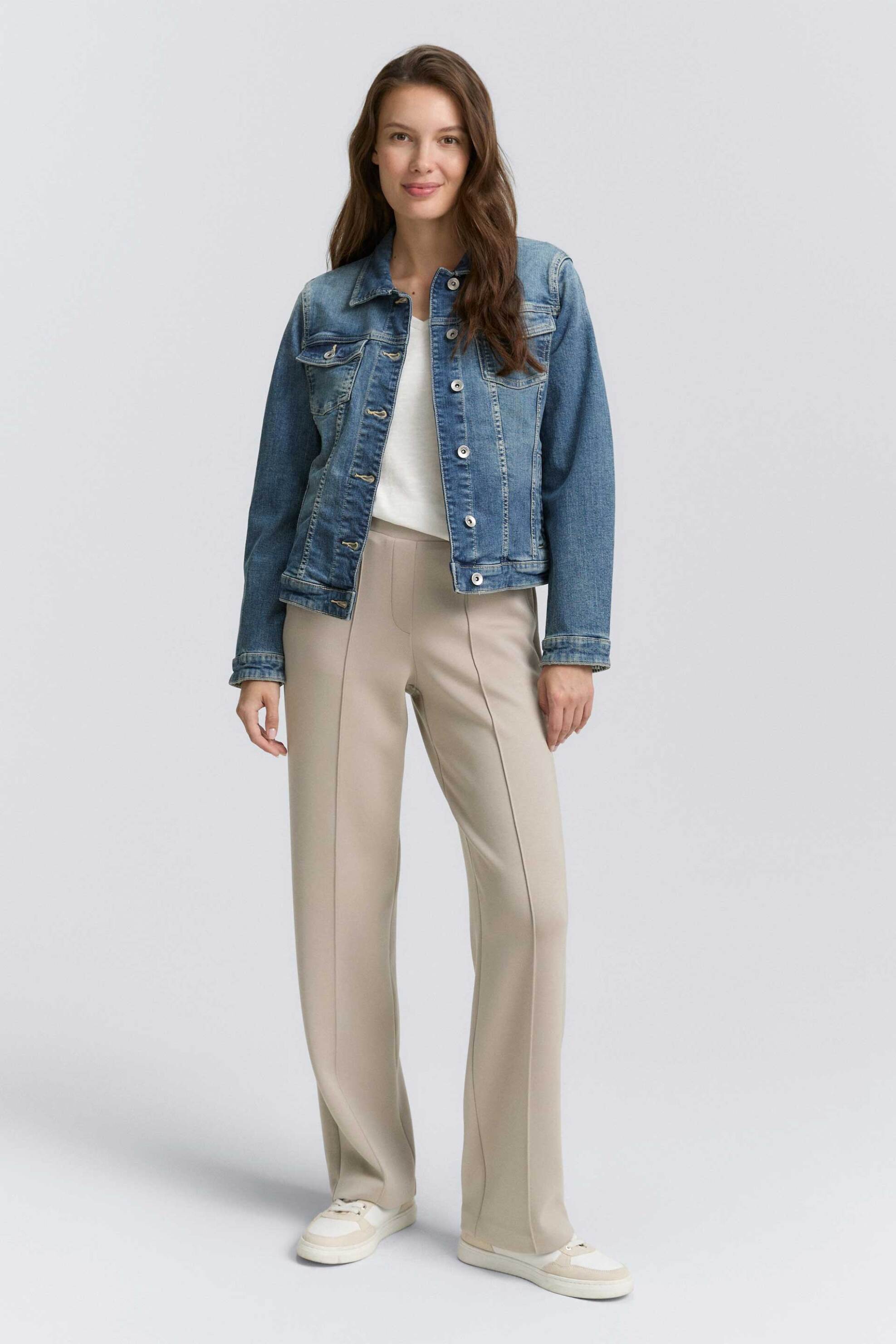 Tom Tailor γυναικείο παντελόνι μονόχρωμo Loose Fit - 1047656 Μπεζ