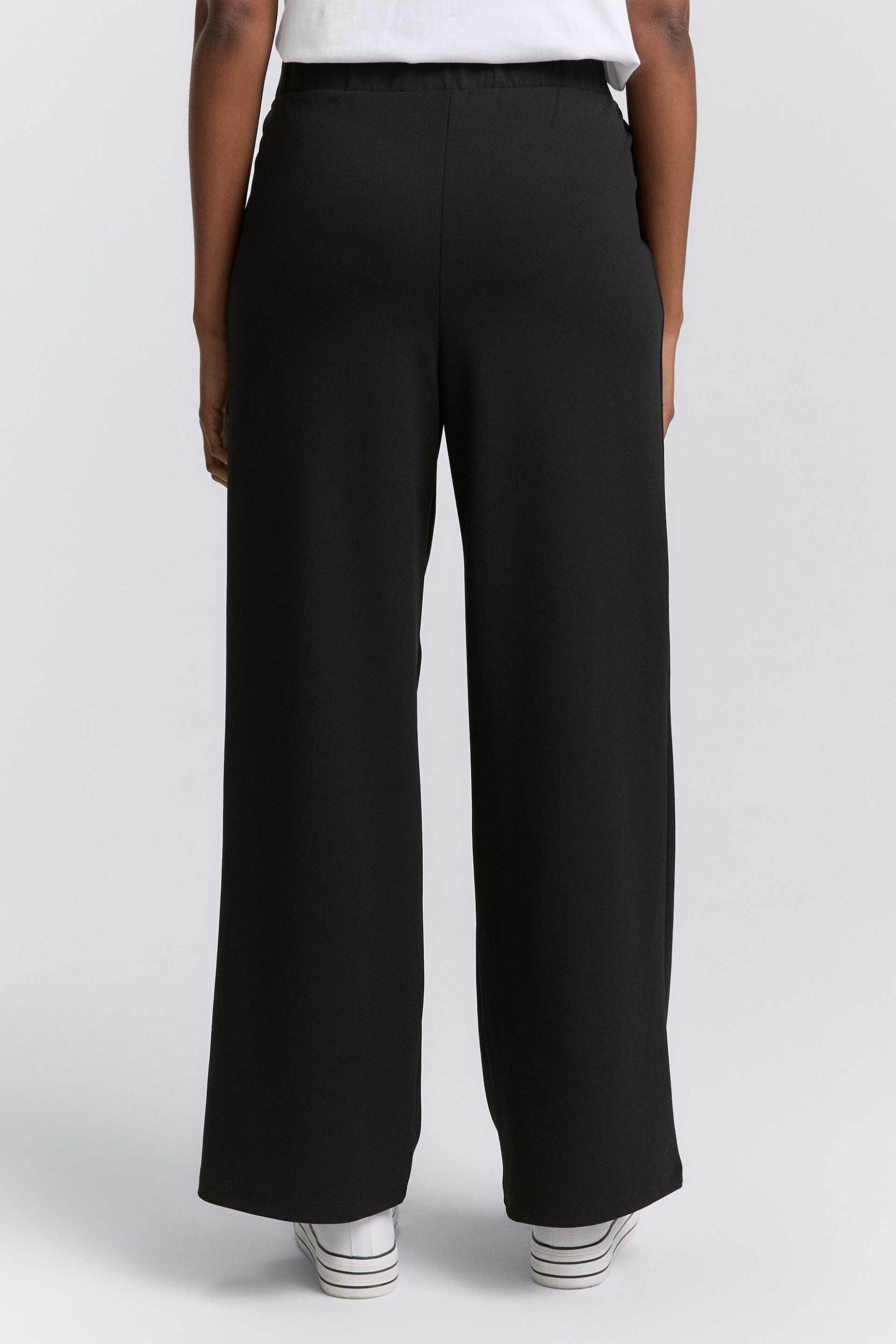 Tom Tailor γυναικείο παντελόνι μονόχρωμο Wide Leg - 1047944 Μαύρο φωτογραφία