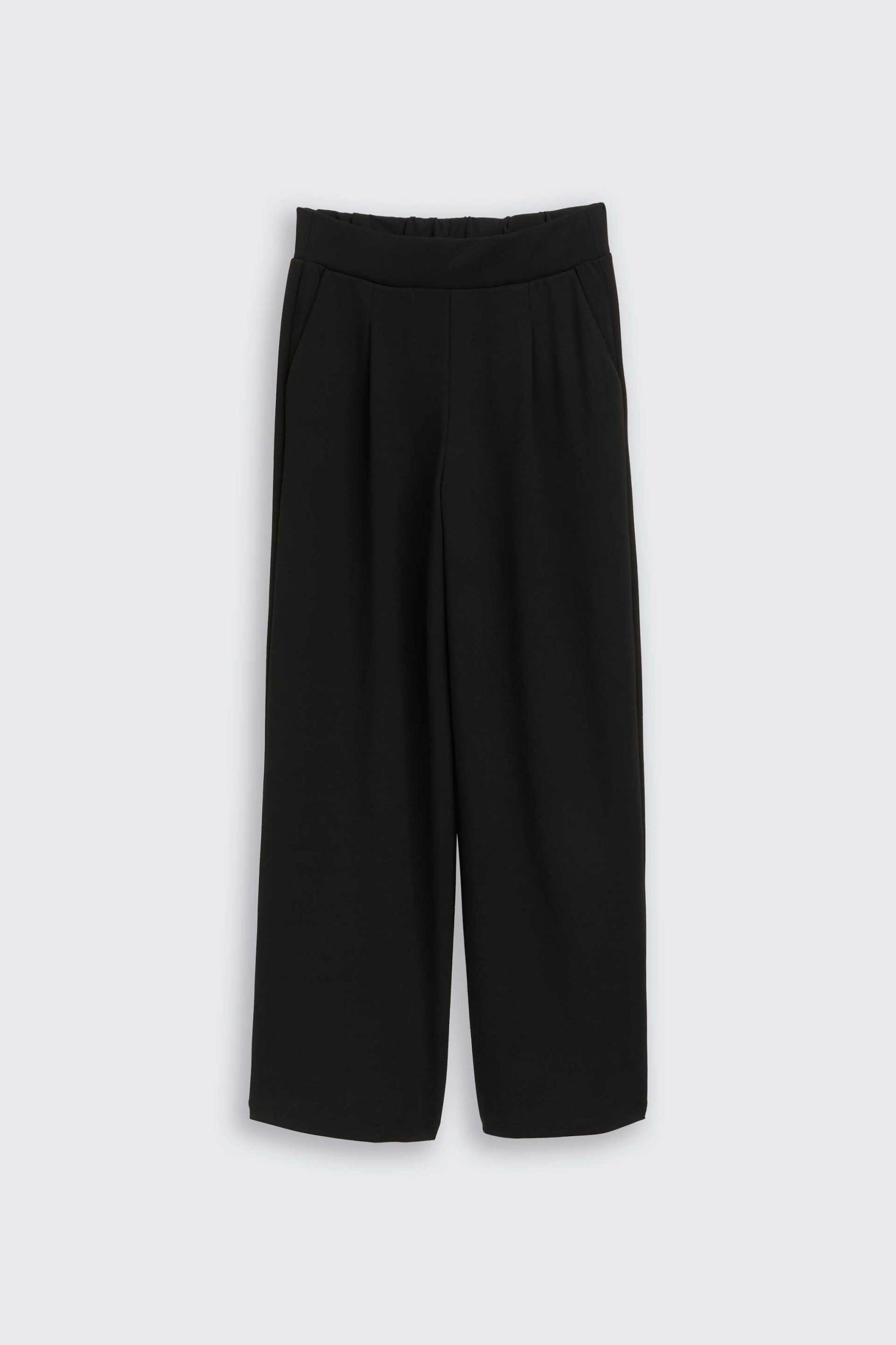 Tom Tailor γυναικείο παντελόνι μονόχρωμο Wide Leg - 1047944 Μαύρο φωτογραφία