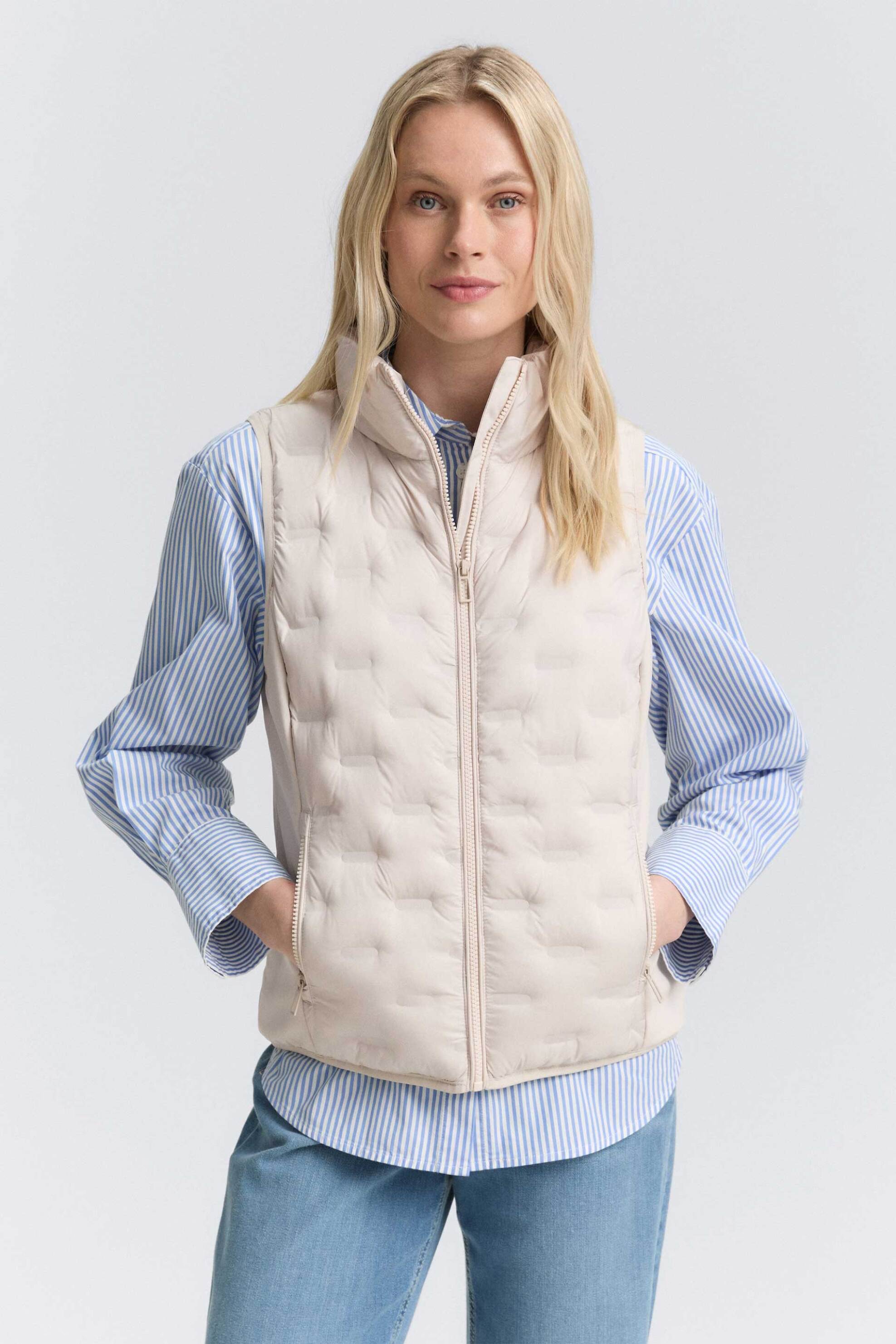 TOM TAILOR Tom Tailor γυναικείo γιλέκο μονόχρωμο - 1046589 Μπεζ