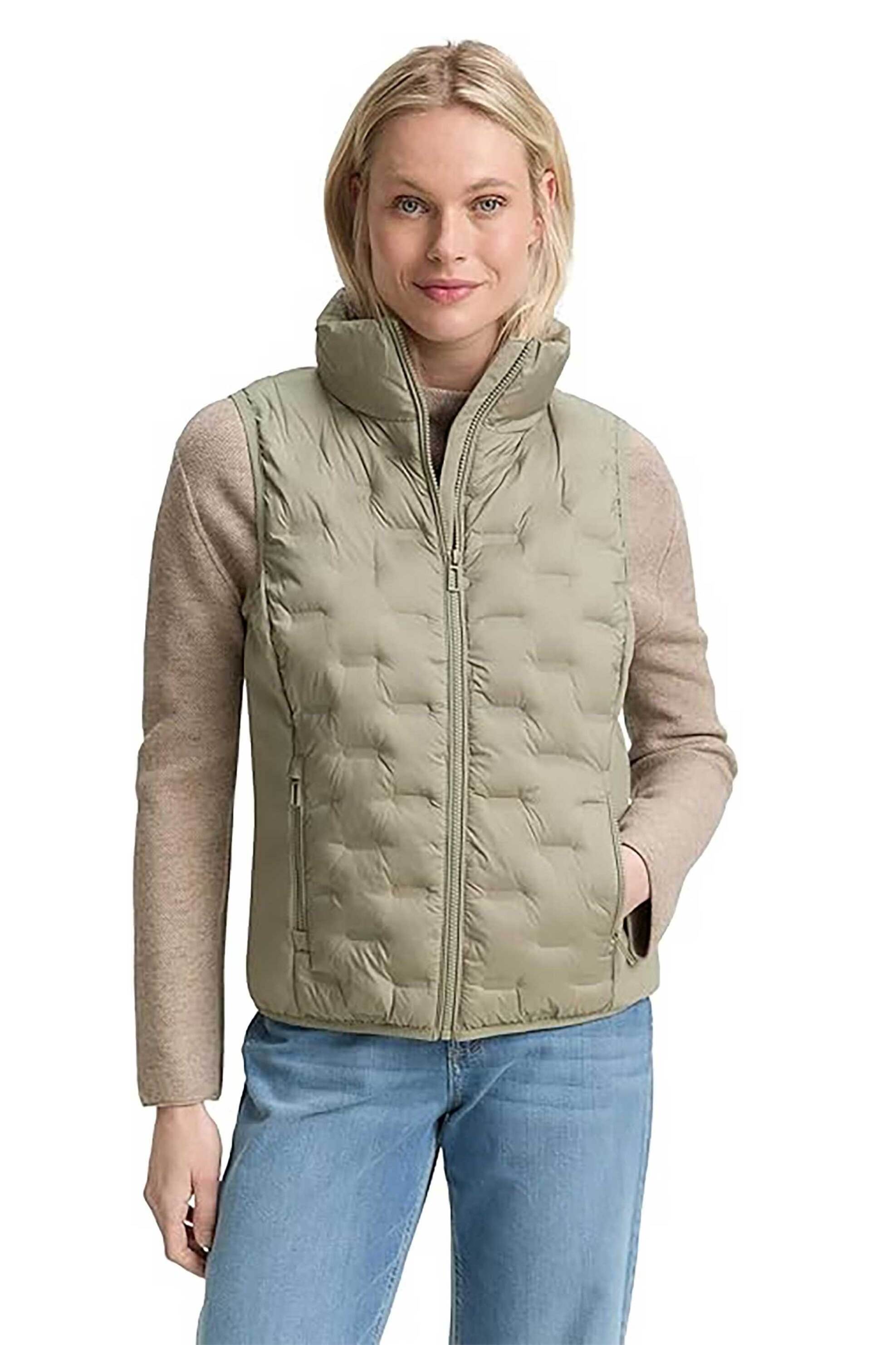 TOM TAILOR Tom Tailor γυναικείo γιλέκο μονόχρωμο - 1046589 Χακί