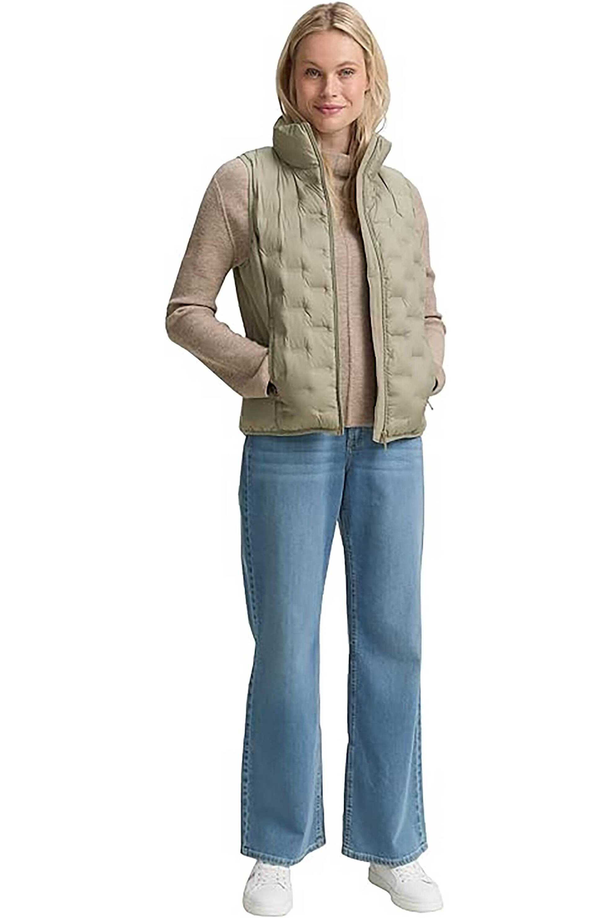 Tom Tailor γυναικείo γιλέκο μονόχρωμο - 1046589 Χακί φωτογραφία