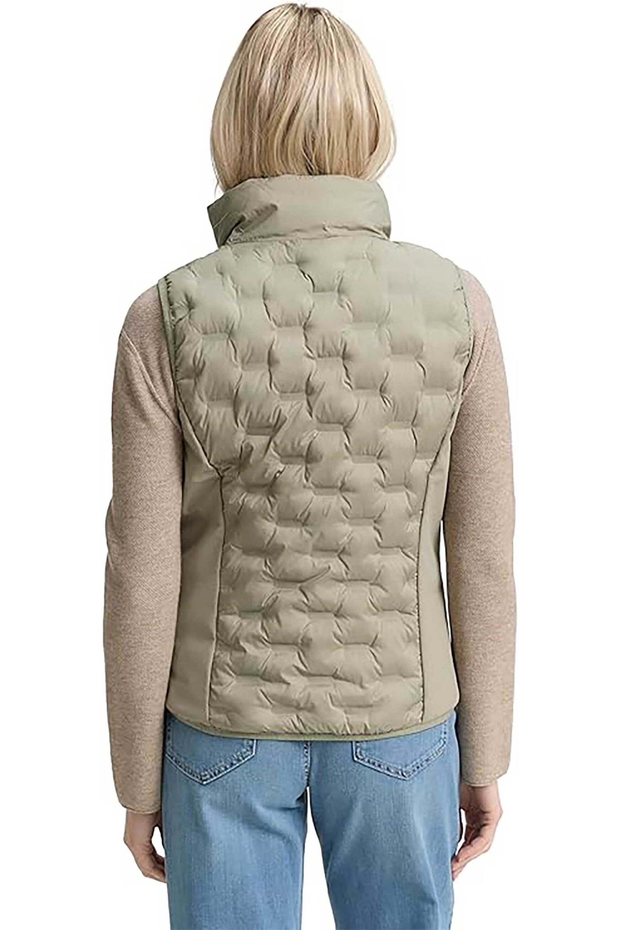 Tom Tailor γυναικείo γιλέκο μονόχρωμο - 1046589 Χακί φωτογραφία