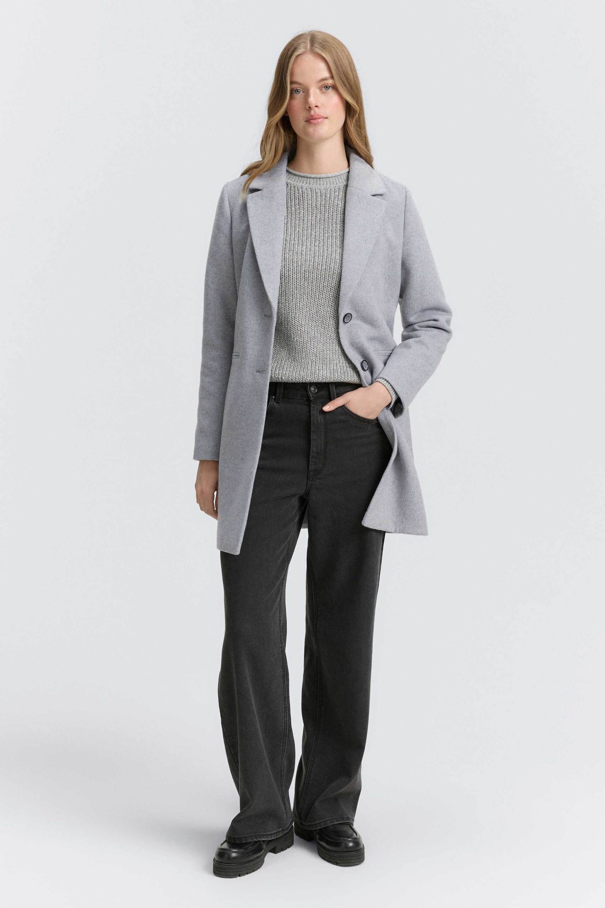 Tom Tailor γυναικείο παλτό μονόχρωμο - 1046689 Γκρι