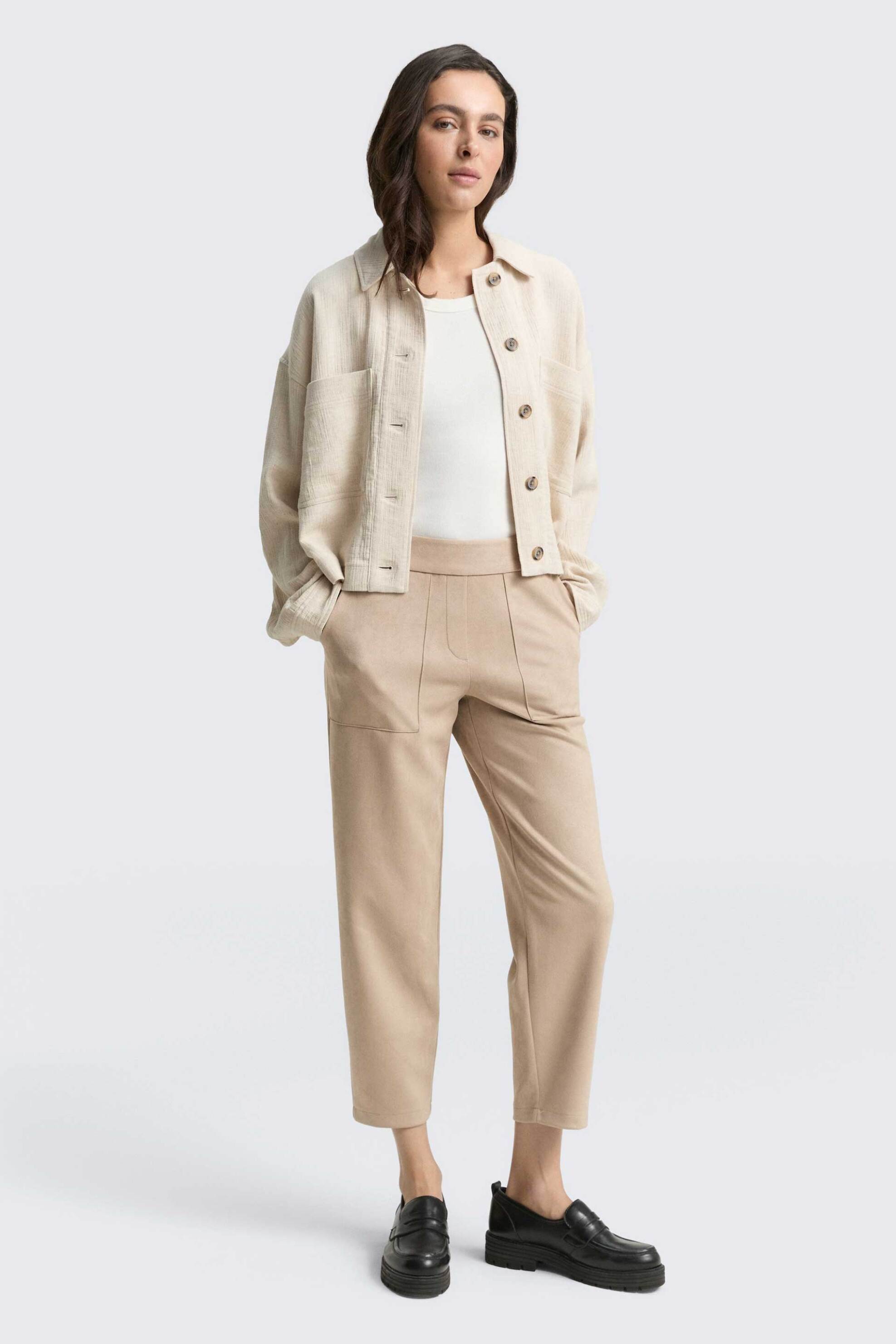 Tom Tailor γυναικείο παντελόνι Βarrel Fit - 1047666 Μπεζ