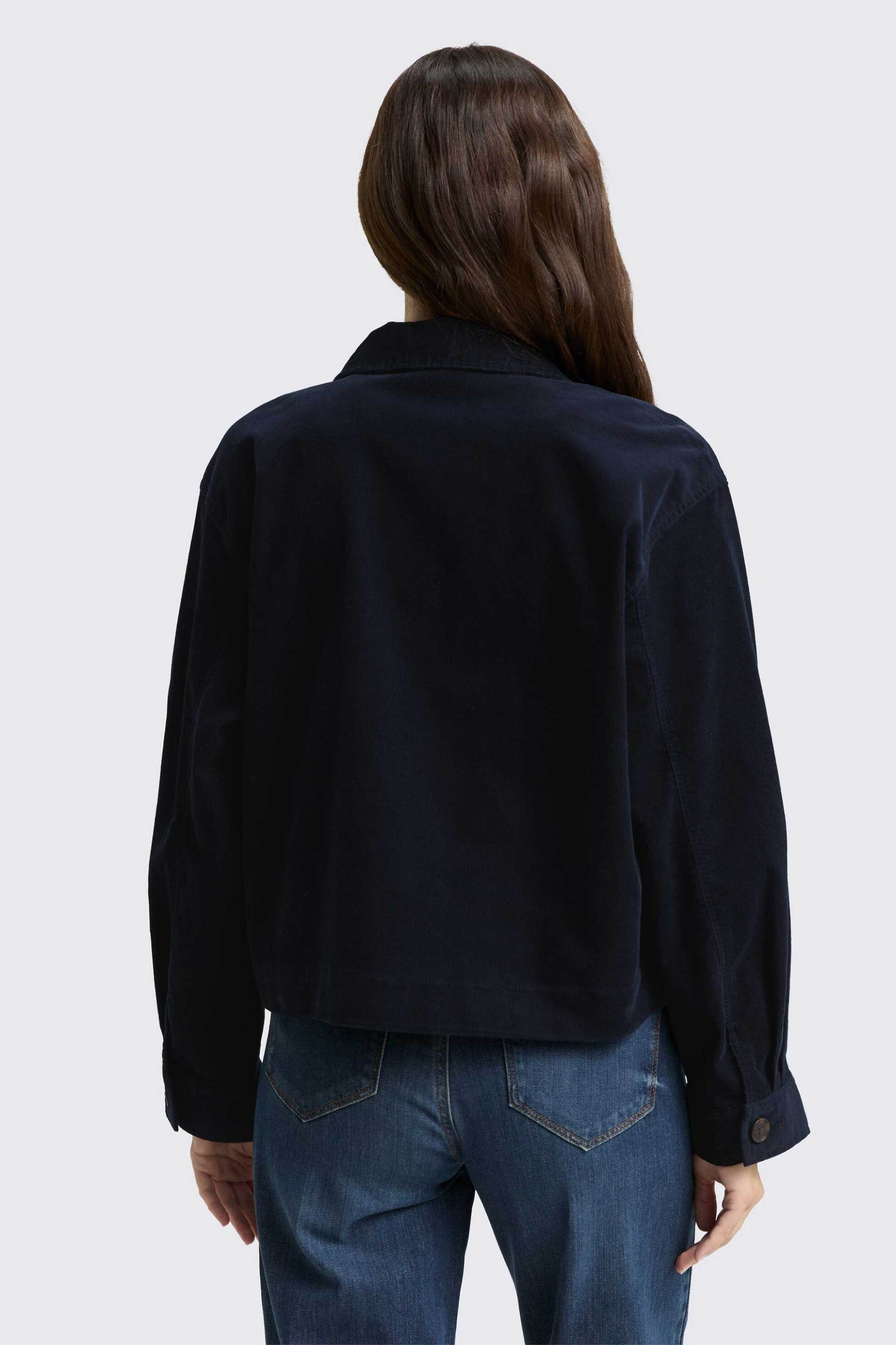 Tom Tailor γυναικείο overshirt μονόχρωμο Oversized Fit - 1048325 Μπλε Navy φωτογραφία