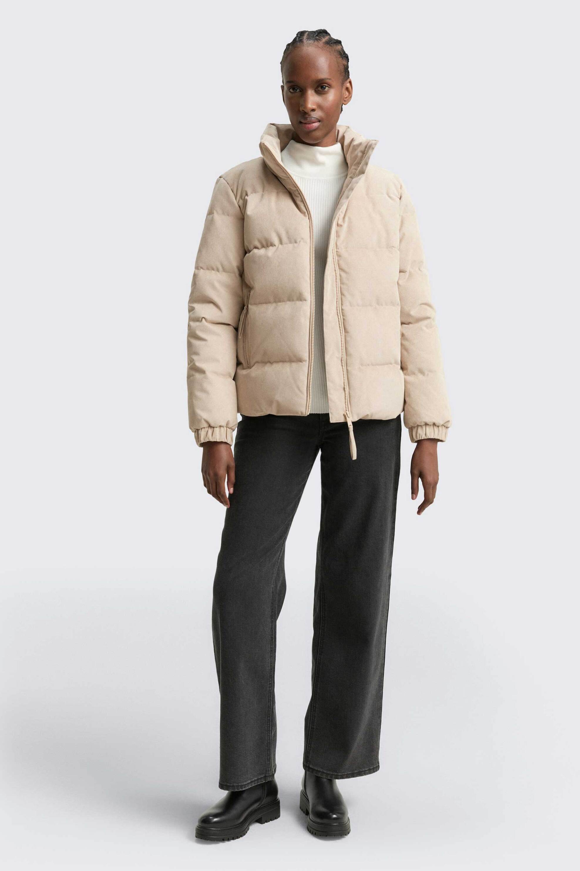 Tom Tailor γυναικείο μπουφάν με καπιτονέ σχέδιο - 1047545 Μπεζ