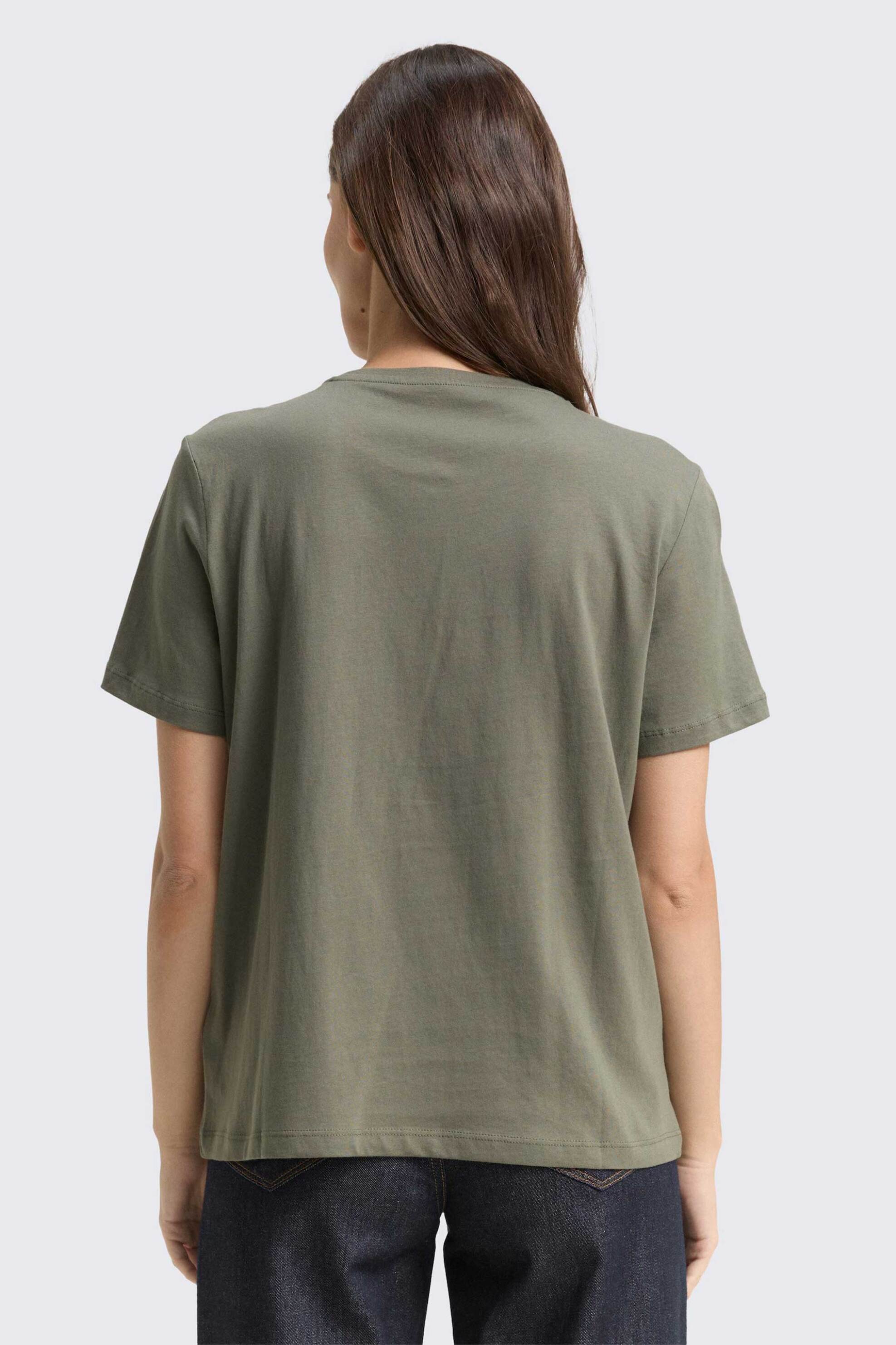 Tom Tailor γυναικείο T-shirt με print Regular Fit - 1049174 Λαδί φωτογραφία
