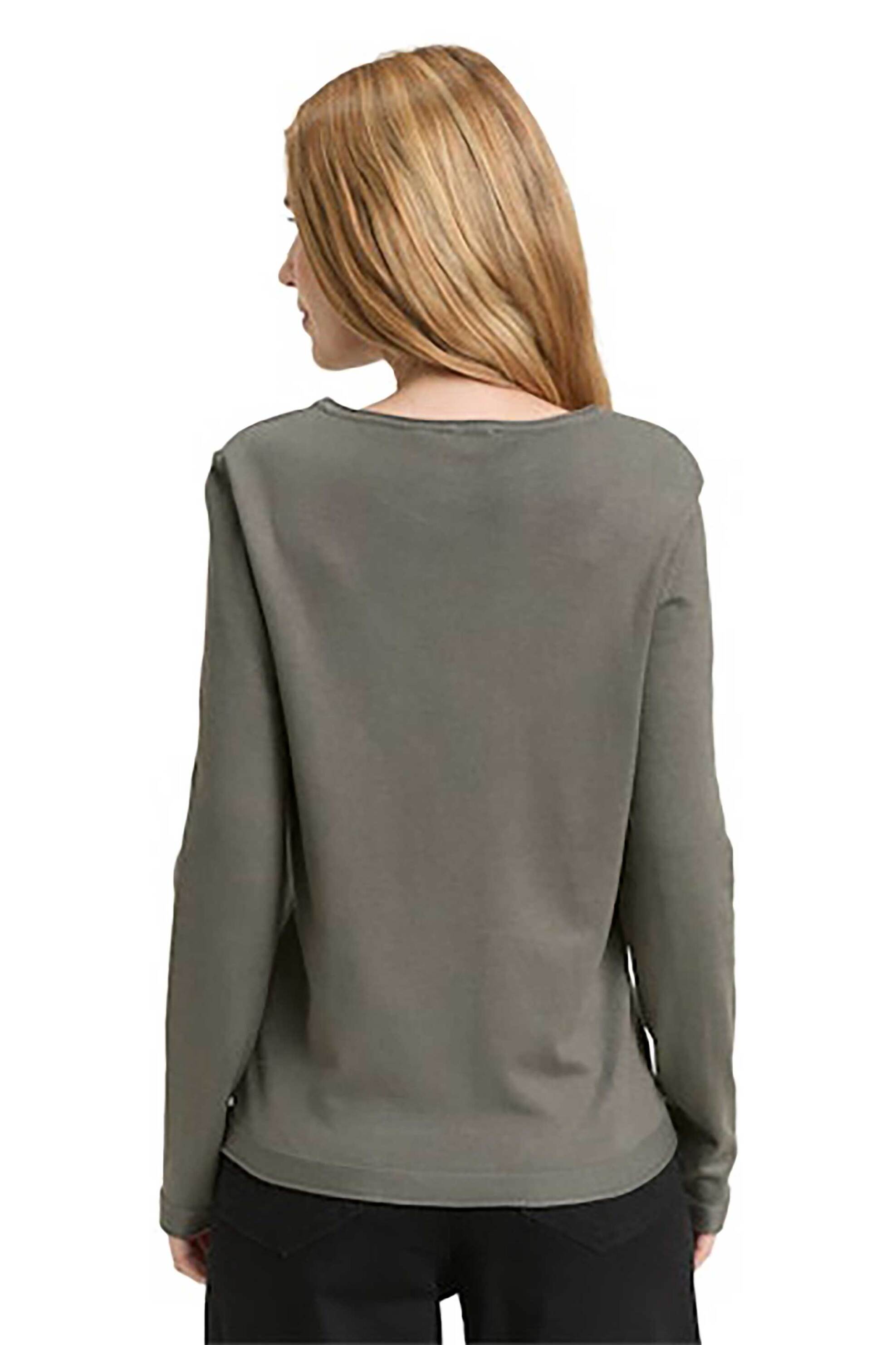 Tom Tailor Γυναικεία Πλεκτή Μπλούζα Μονόχρωμη Regular Fit - 1049492 Λαδί