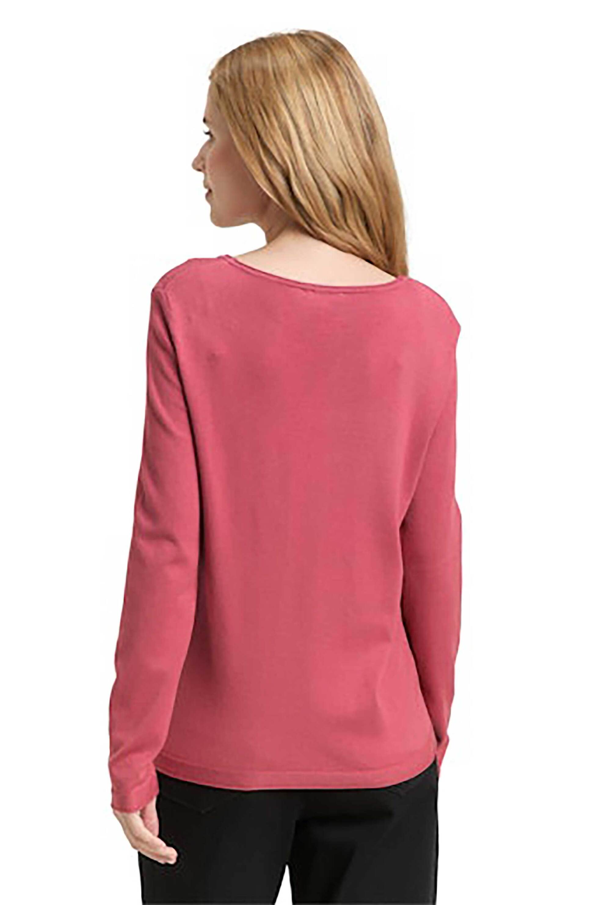 Tom Tailor Γυναικεία Πλεκτή Μπλούζα Μονόχρωμη Regular Fit - 1049492 Ροζ Hot