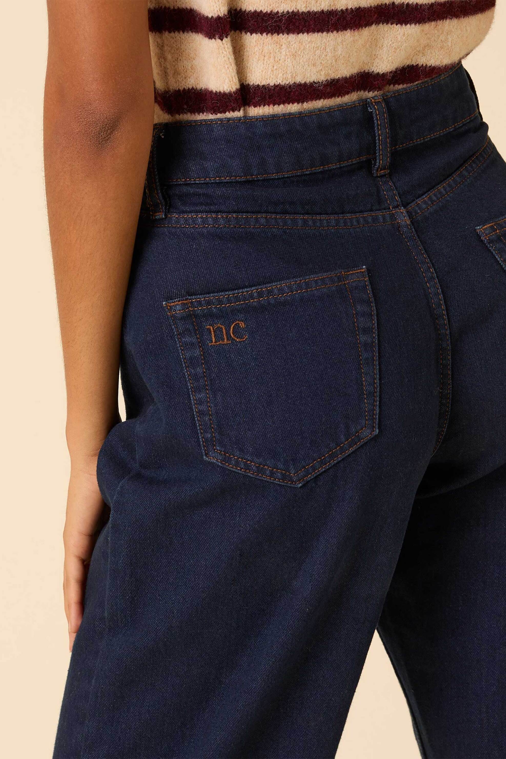 Nobody's Child γυναικείο ψηλόμεσο τζιν παντελόνι πεντάτσεπο Barrel Fit - B254276BLUR Denim Blue Σκούρο φωτογραφία