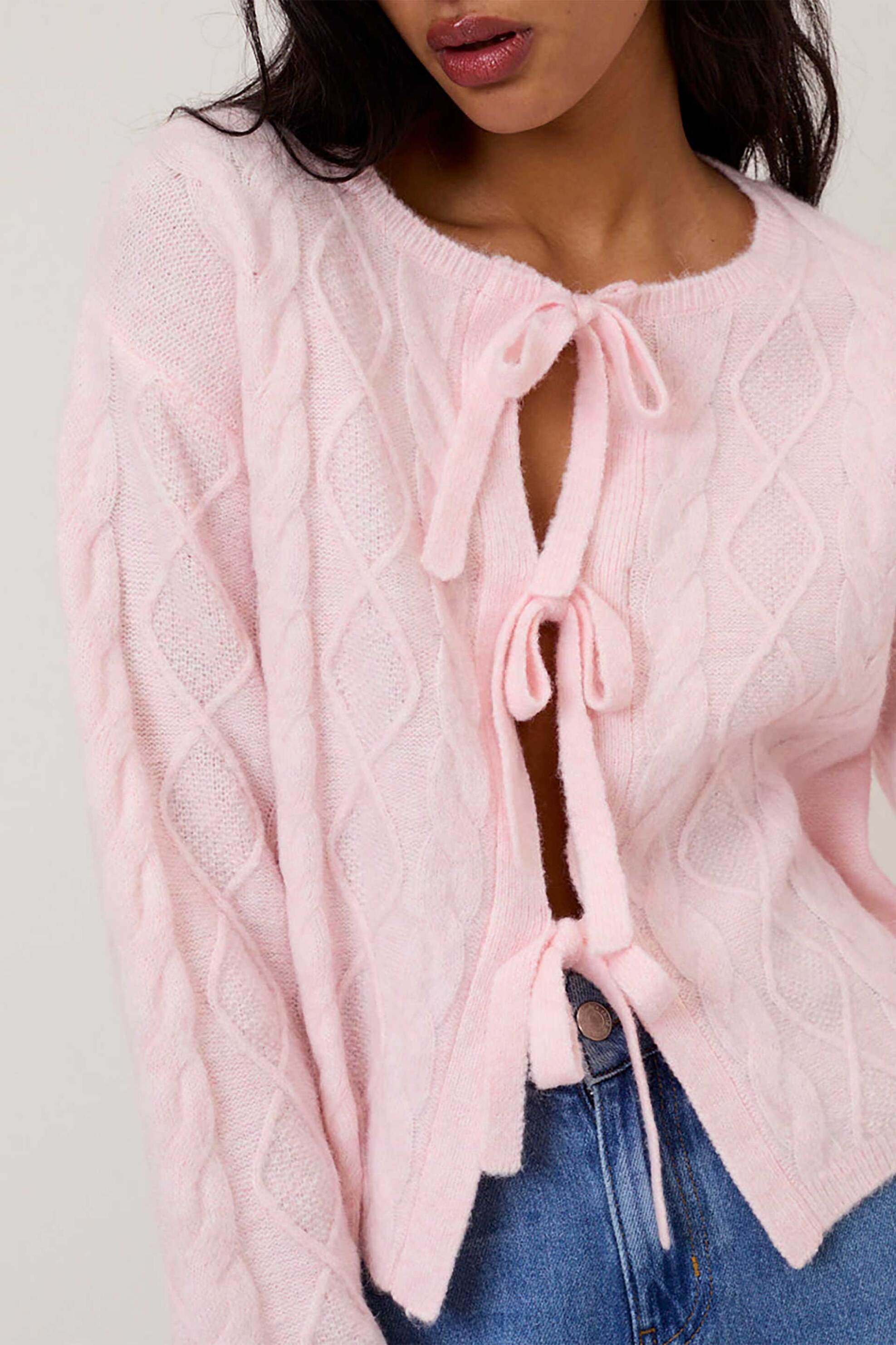 Nobody΄s Child γυναικεία ζακέτα με σχέδιο στην πλέξη - T254000PNK Ροζ φωτογραφία