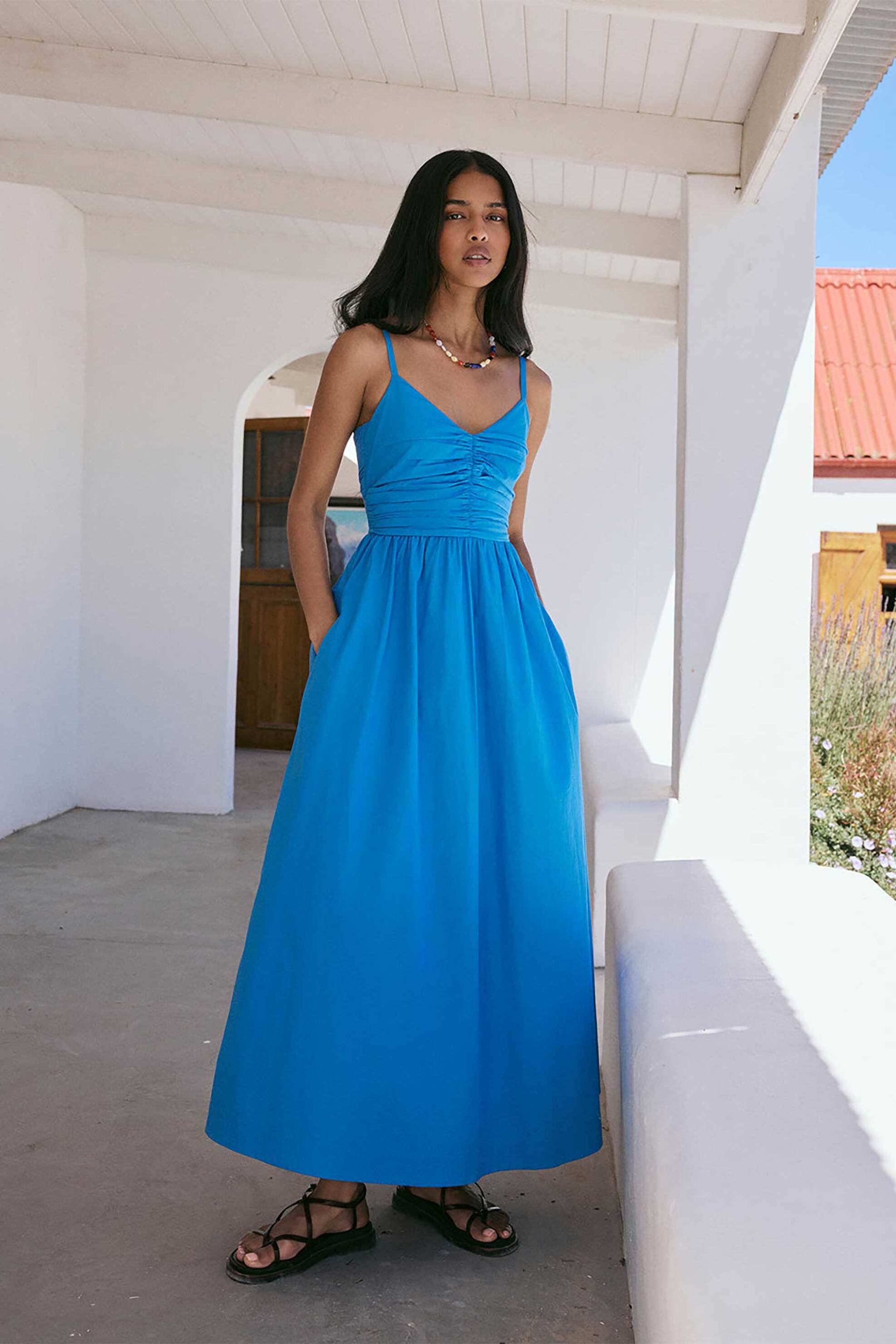 Nobody΄s Child γυναικείο φόρεμα maxi "Paige" - 2614755001 Γαλάζιο