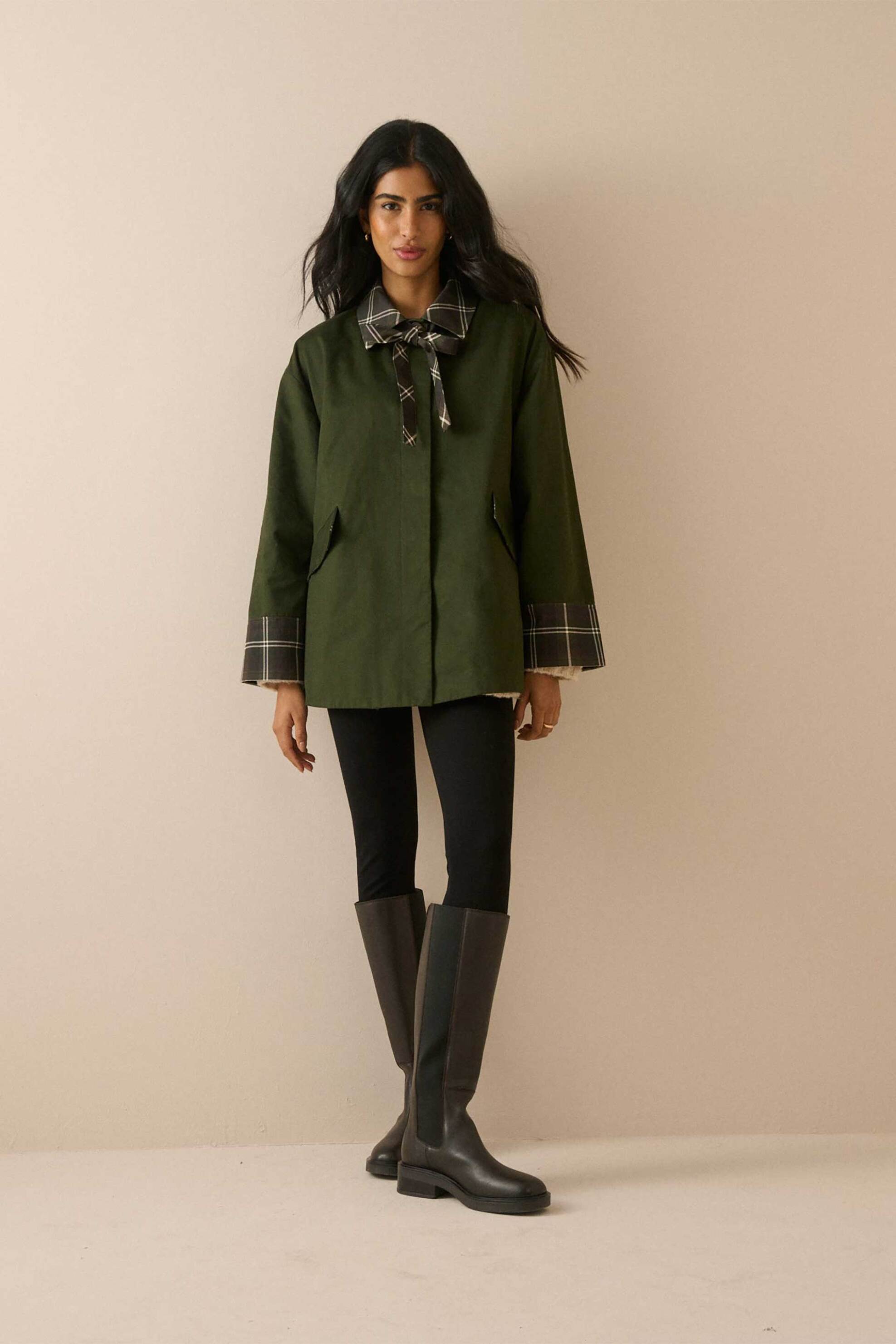 NOBODY΄S CHILD Nobody΄s Child γυναικείo jacket με tartan print - 2616779001 Πράσινο - 2