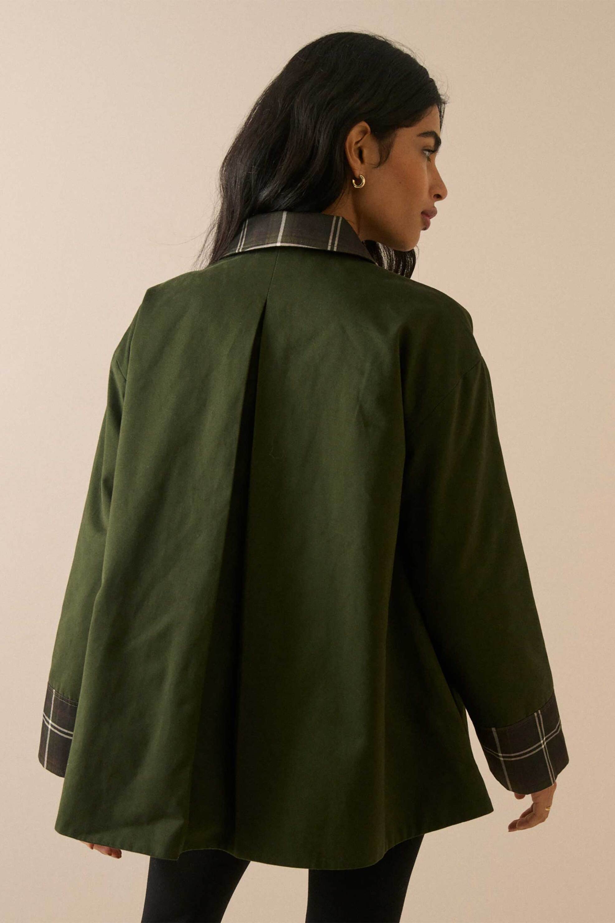 NOBODY΄S CHILD Nobody΄s Child γυναικείo jacket με tartan print - 2616779001 Πράσινο - 4