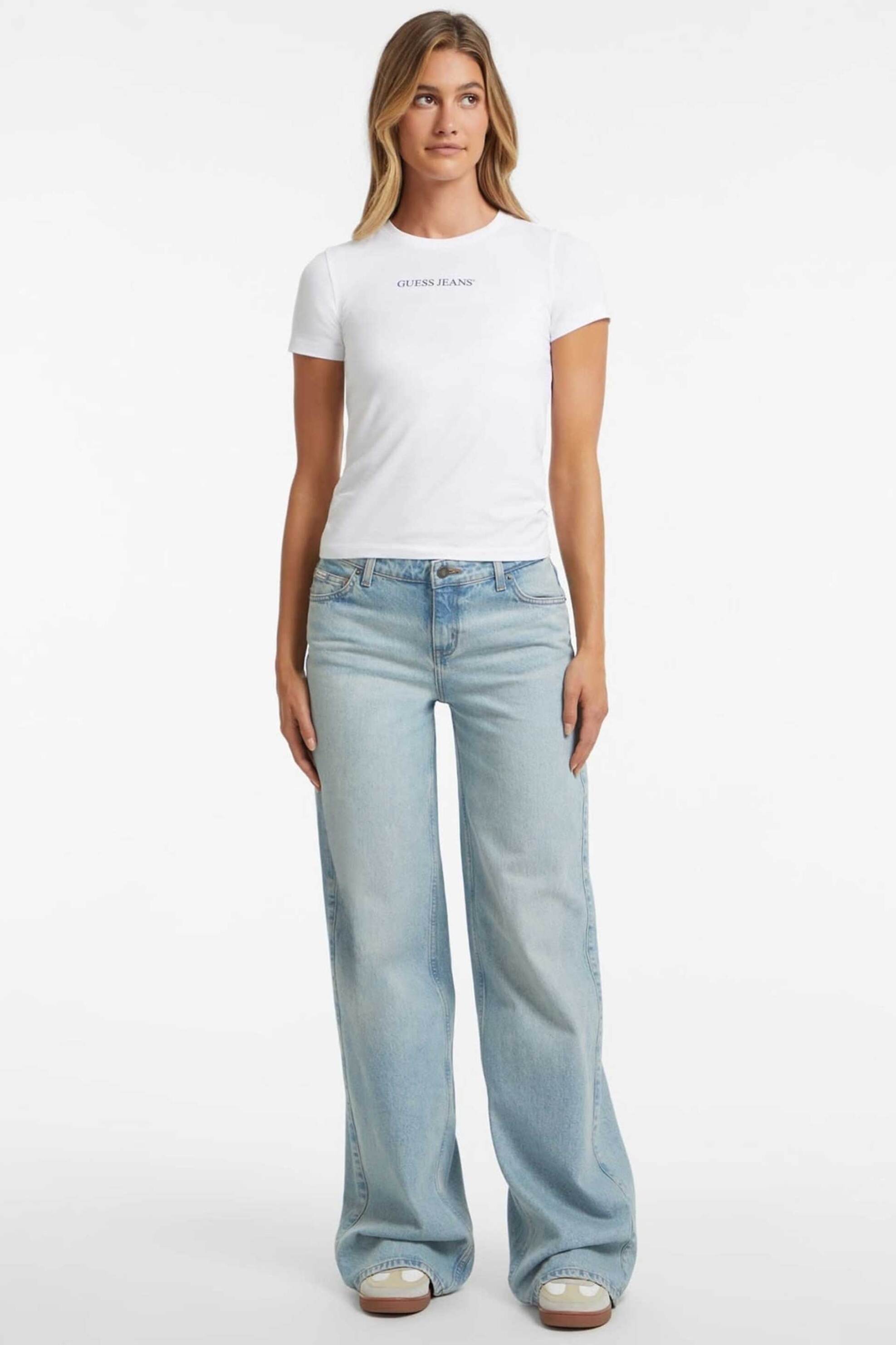 Guess Guess γυναικείο τζιν παντελόνι πεντάτσεπο Wide Leg - W4BA0YD5CCA Denim Blue 2025