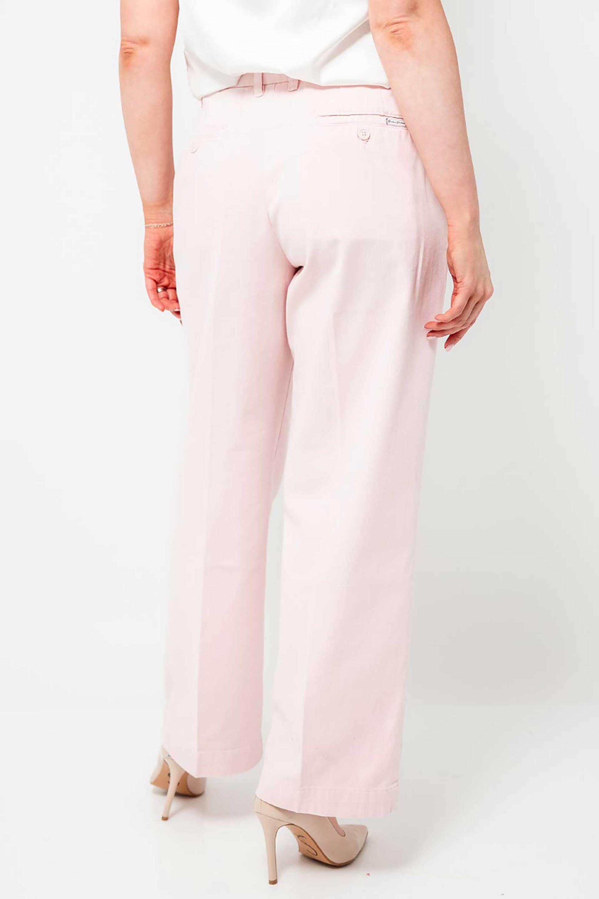 Guess γυναικείο παντελόνι chino ψηλόμεσο Regular Wide Fit - W4BB44WGCV2 Ροζ φωτογραφία