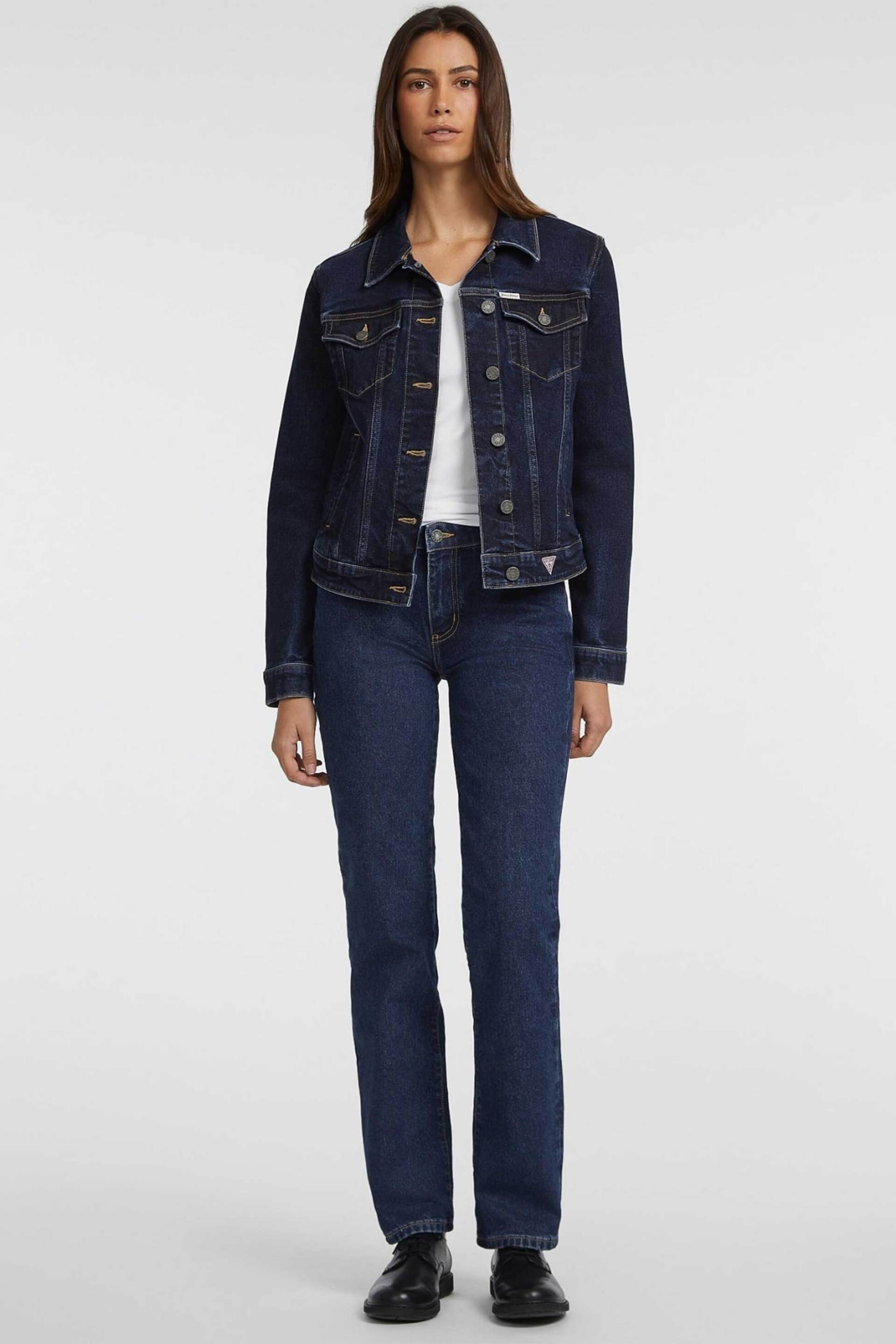 Guess γυναικείο denim jacket Slim Fit - W4YN55D5CB1 Denim Blue φωτογραφία