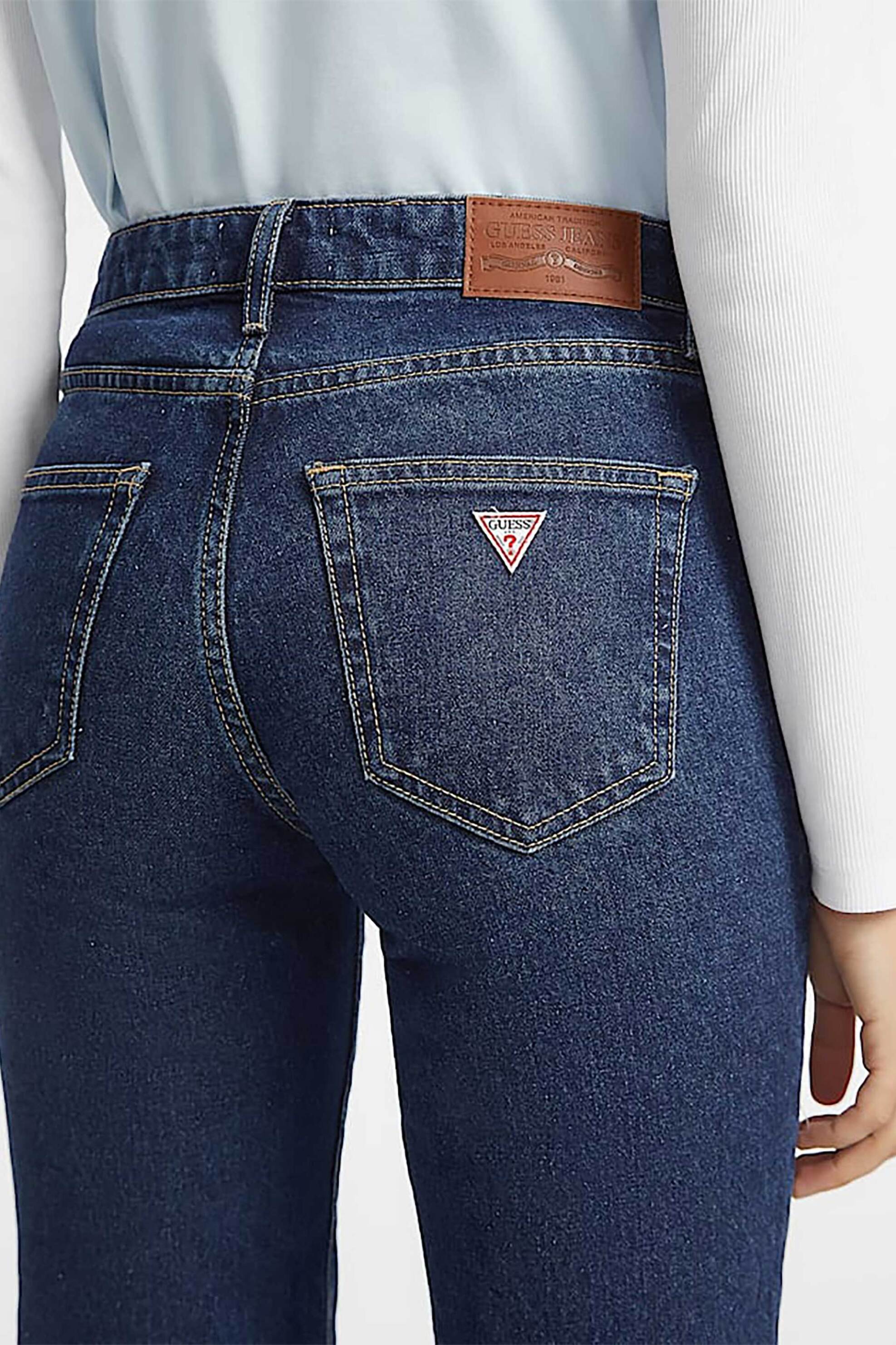 GUESS JEANS Guess γυναικείο τζιν παντελόνι πεντάτσεπο Straight Fit "G08" - W4YA98D5CC2 Denim Blue - 4