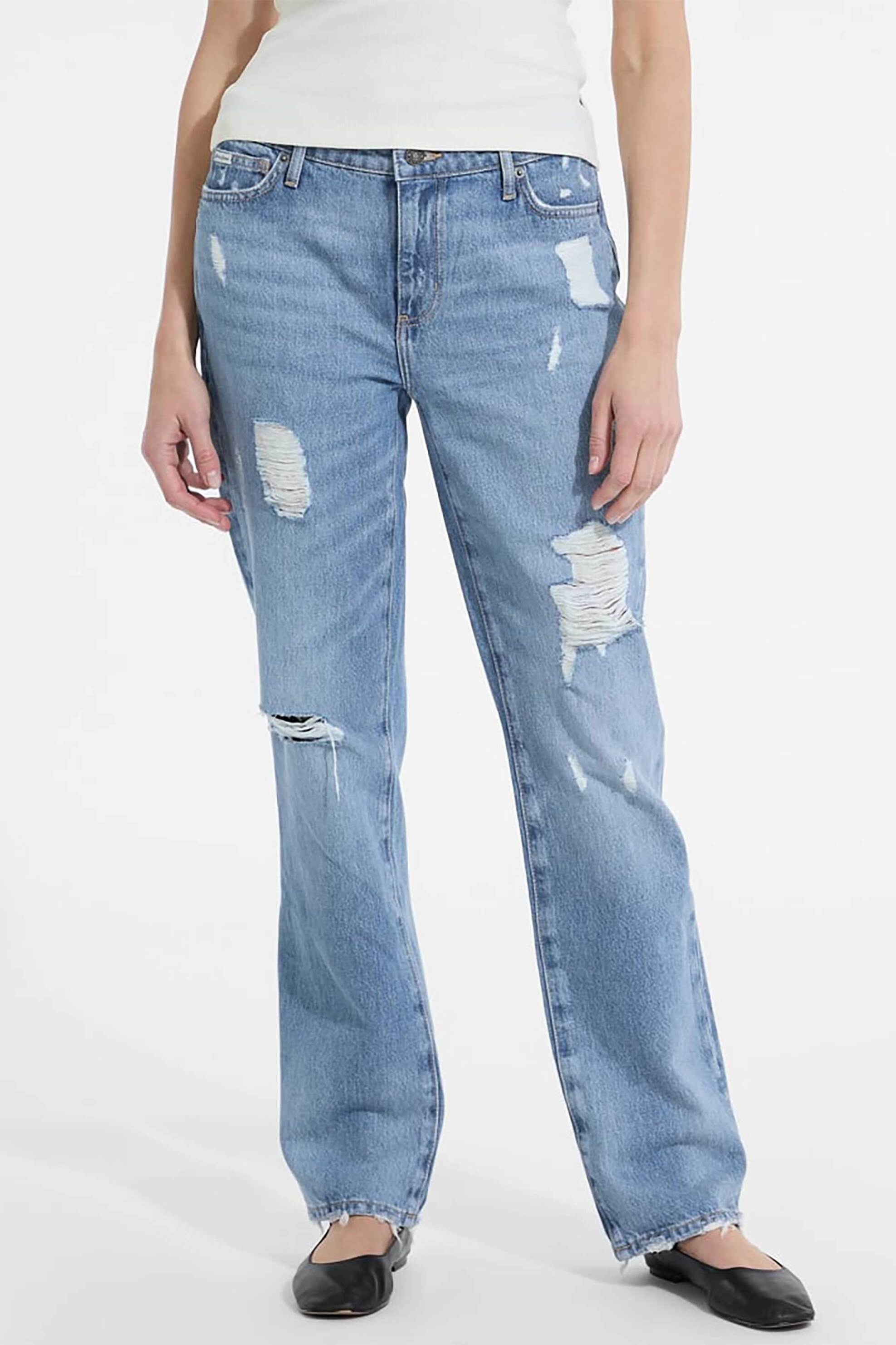 Guess γυναικείο τζιν παντελόνι πεντάτσεπο Straight Fit 