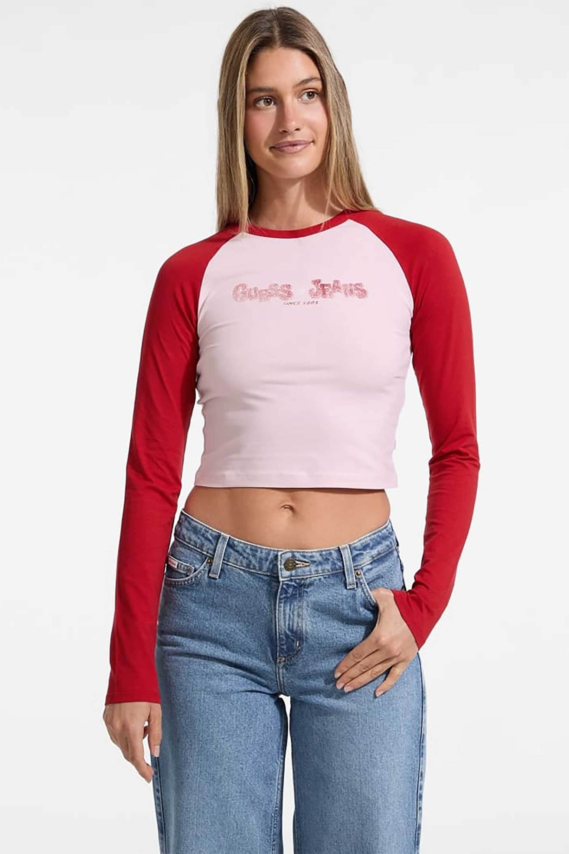 Γυναικείες μπλούζες guess σε κοκκινο