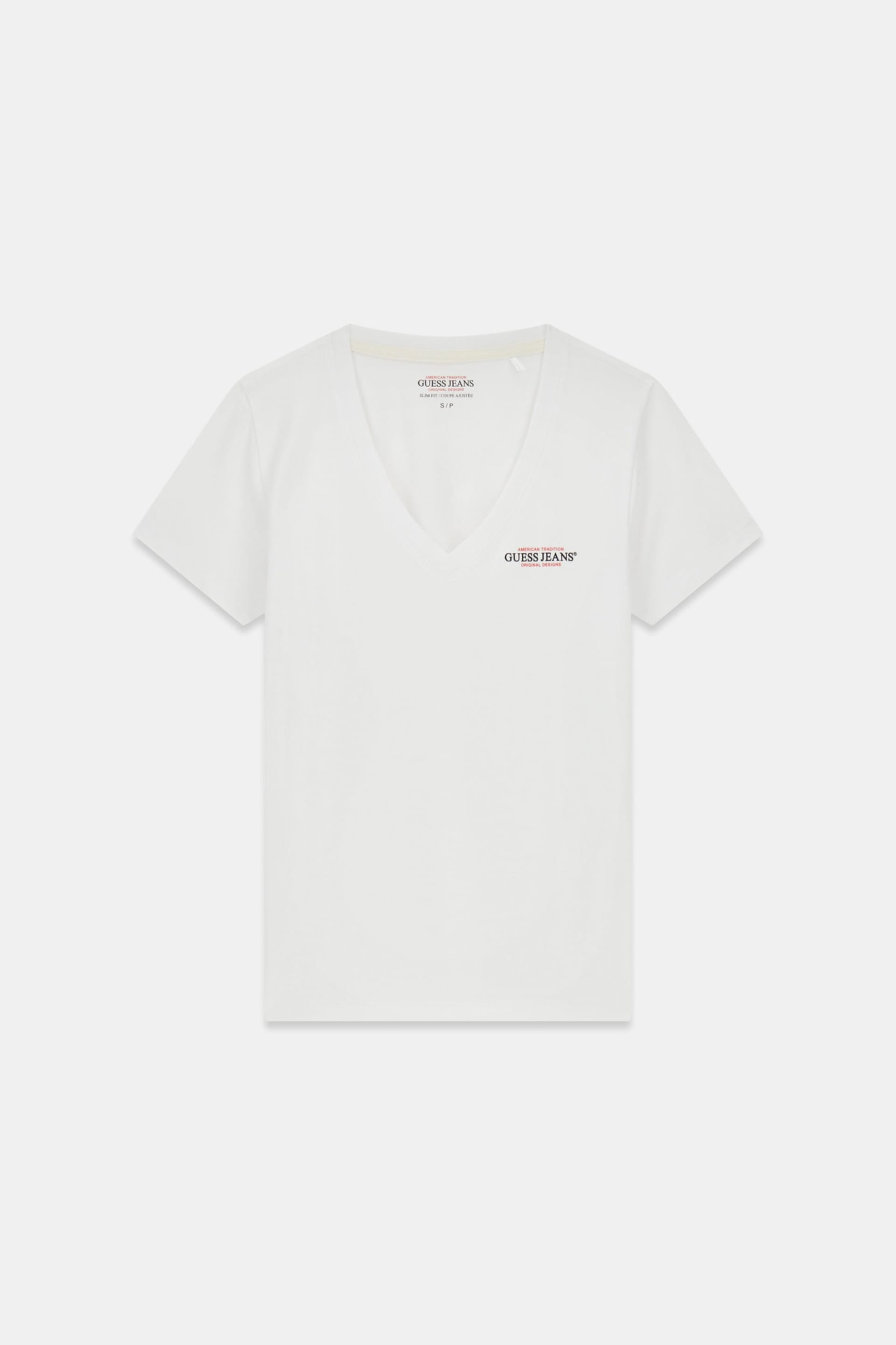 GUESS Guess γυναικείο T-shirt με λογότυπο Slim Fit - W4YI23J1314 Λευκό - 4